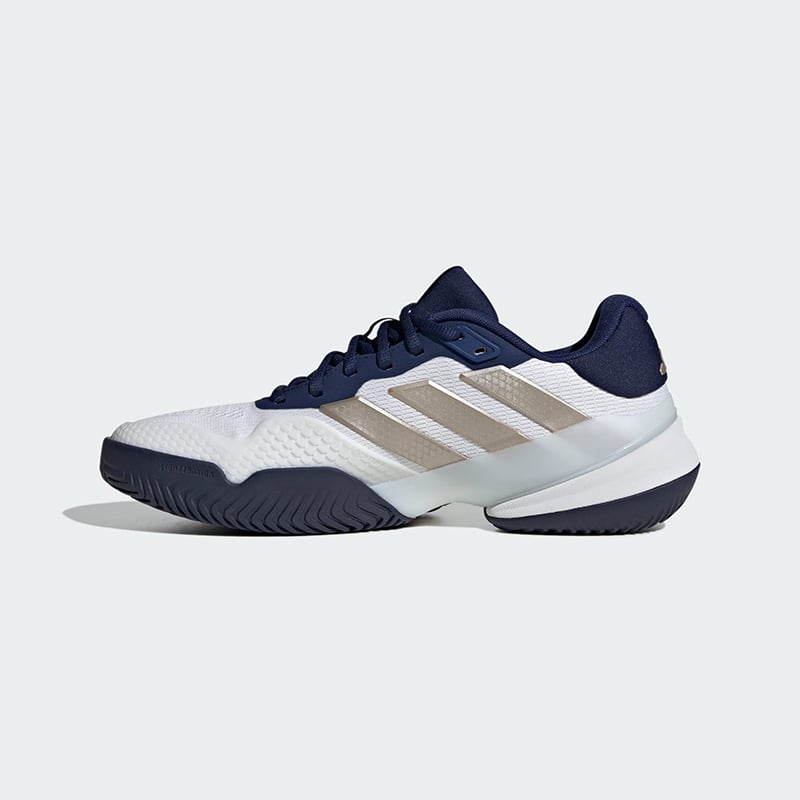 adidas Barricade 14 Erkek Tenis Ayakkabısı - Beyaz/Koyu Mavi