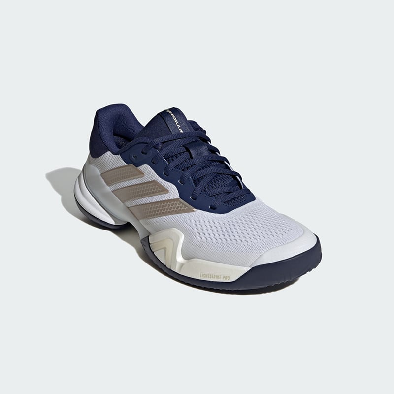 adidas Barricade 14 Erkek Tenis Ayakkabısı - Beyaz/Koyu Mavi