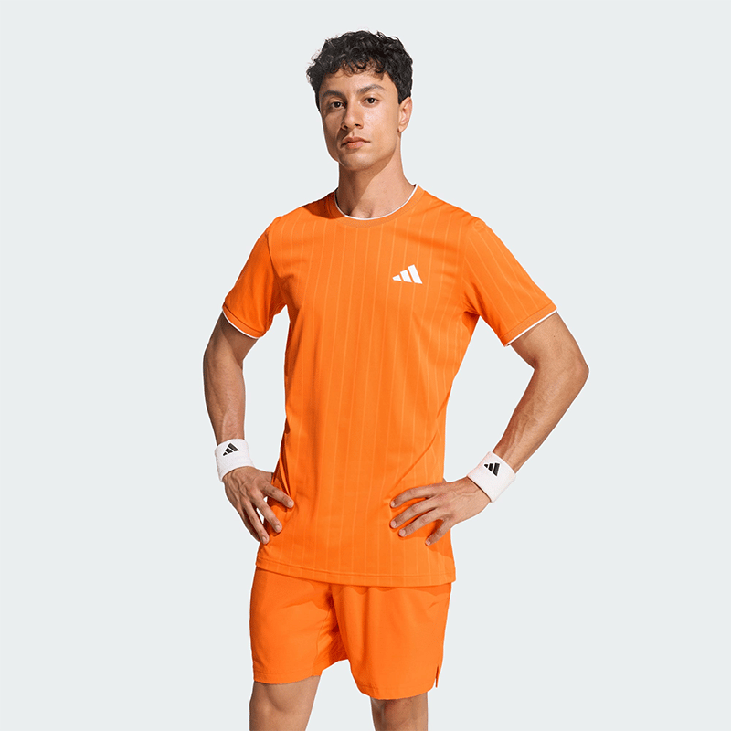 adidas Tennis Climacool+ Freelift Pro Erkek Tişört - Turuncu
