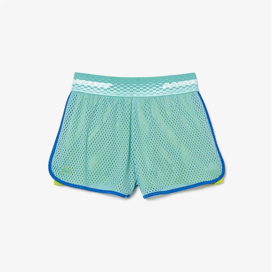Lacoste SPORT Kadın Baskılı Yeşil Şort