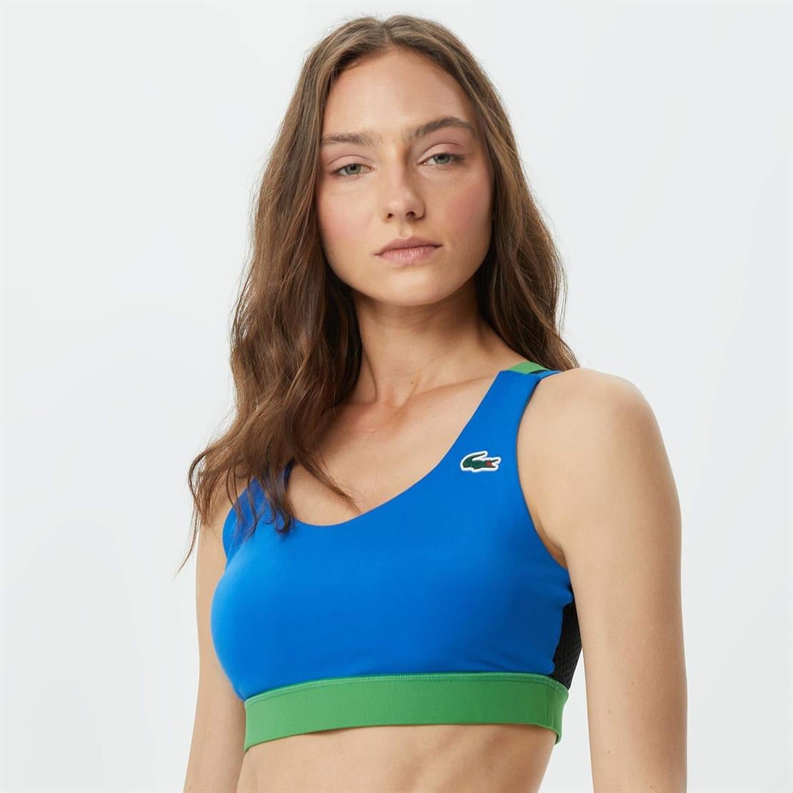 Lacoste Active Kadın Slim Fit Kolsuz Renk Bloklu Lacivert Bra