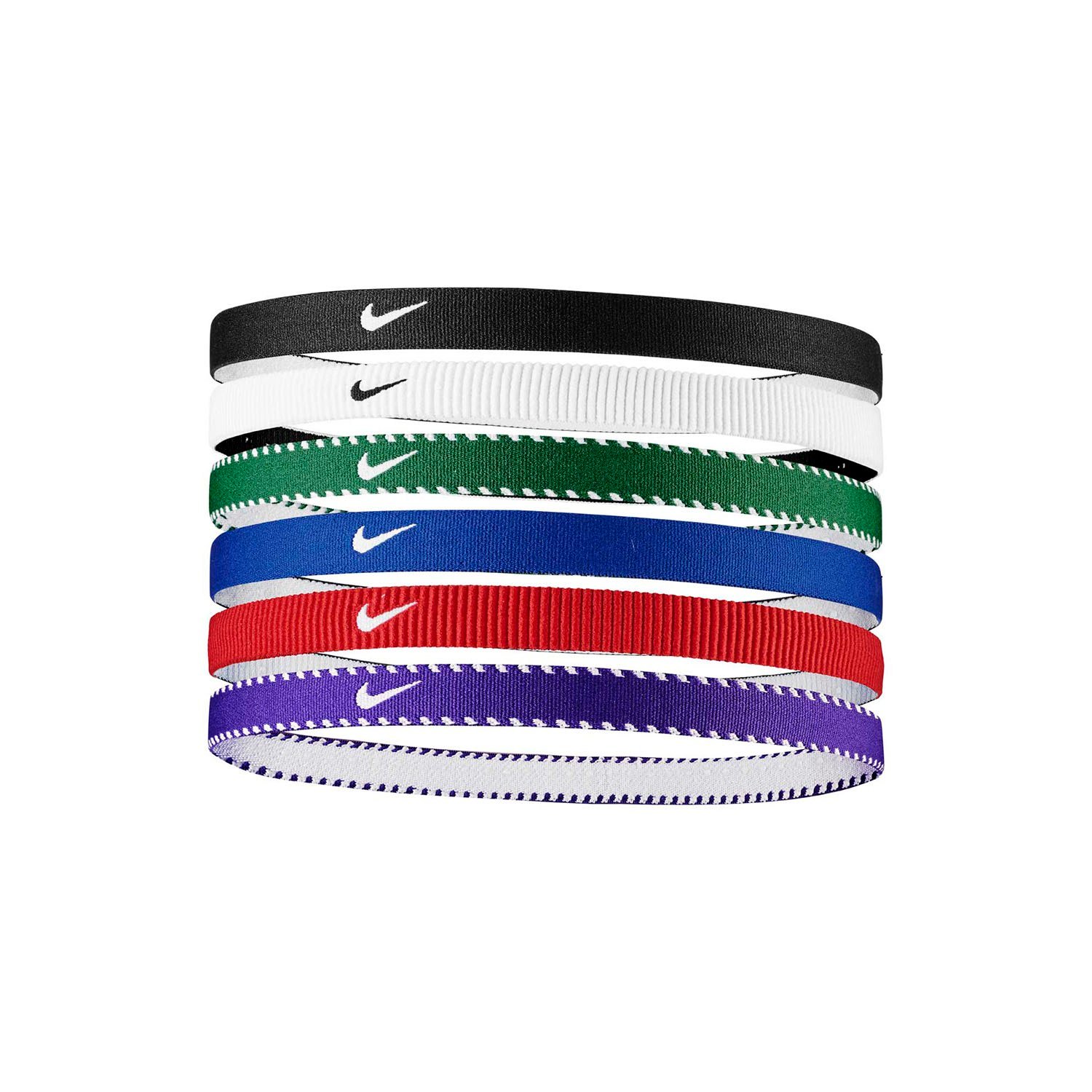 NikeNike Flex Classic 6'lı Mini Saç Bandı - Mavi/Kırmızı/Beyaz