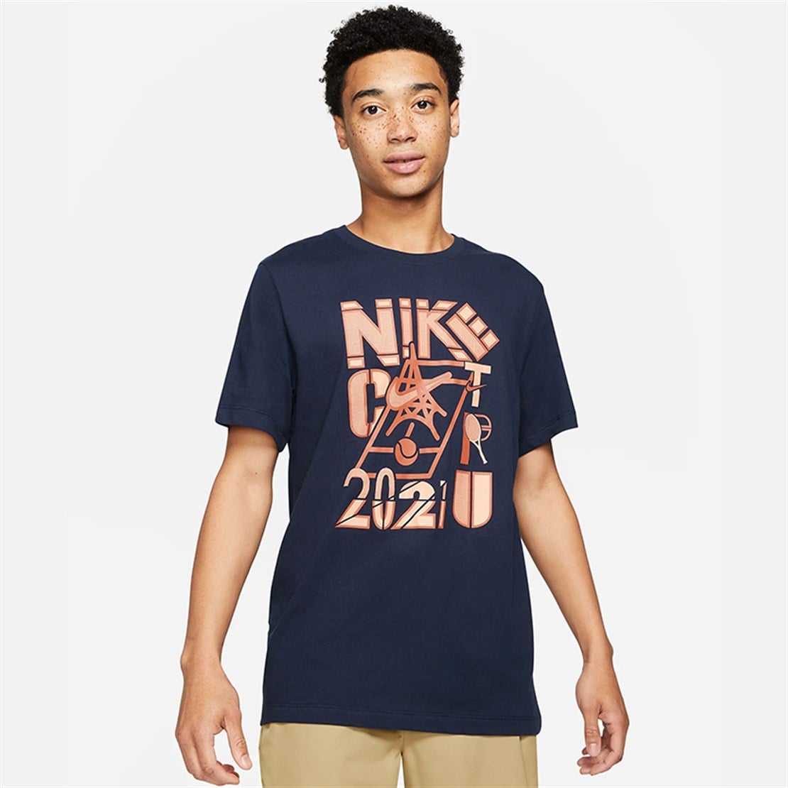 Nike Court Logo Erkek Tenis Tişörtü