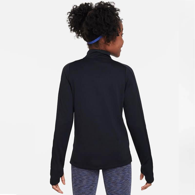 Nike Dri-FIT Uzun Kollu Yarım Fermuarlı Kız Çocuk Antreman Üstü