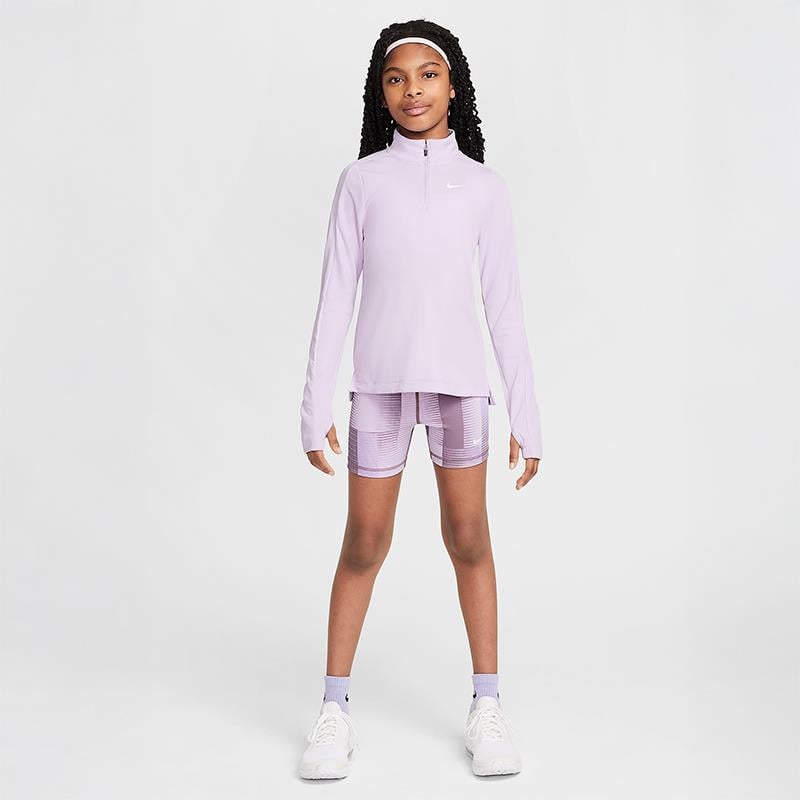 Nike Dri-FIT Uzun Kollu Yarım Fermuarlı Kız Çocuk Antrenman Üstü