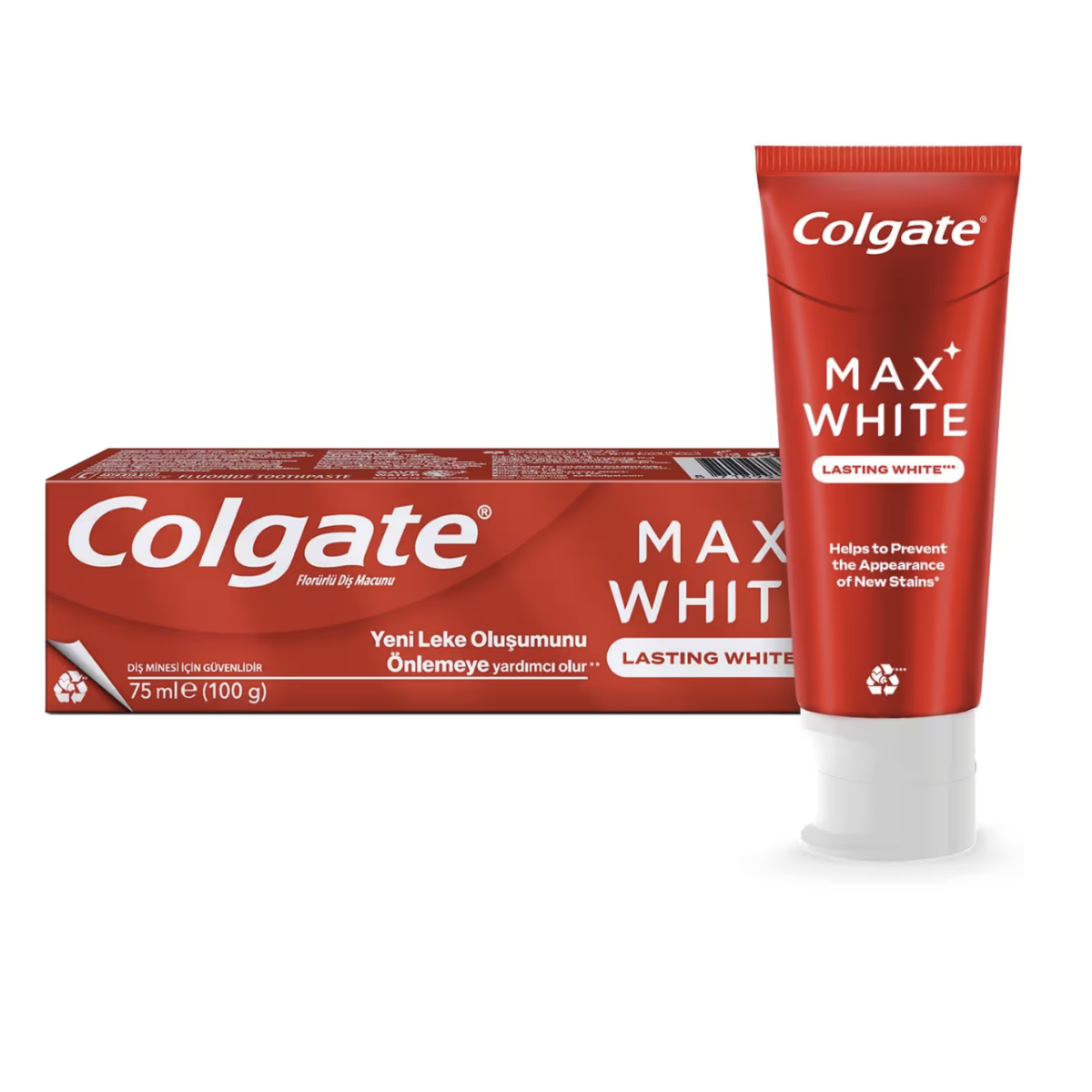 Colgate Max White Kalıcı Beyazlık Beyazlatıcı Diş Macunu 75 ml