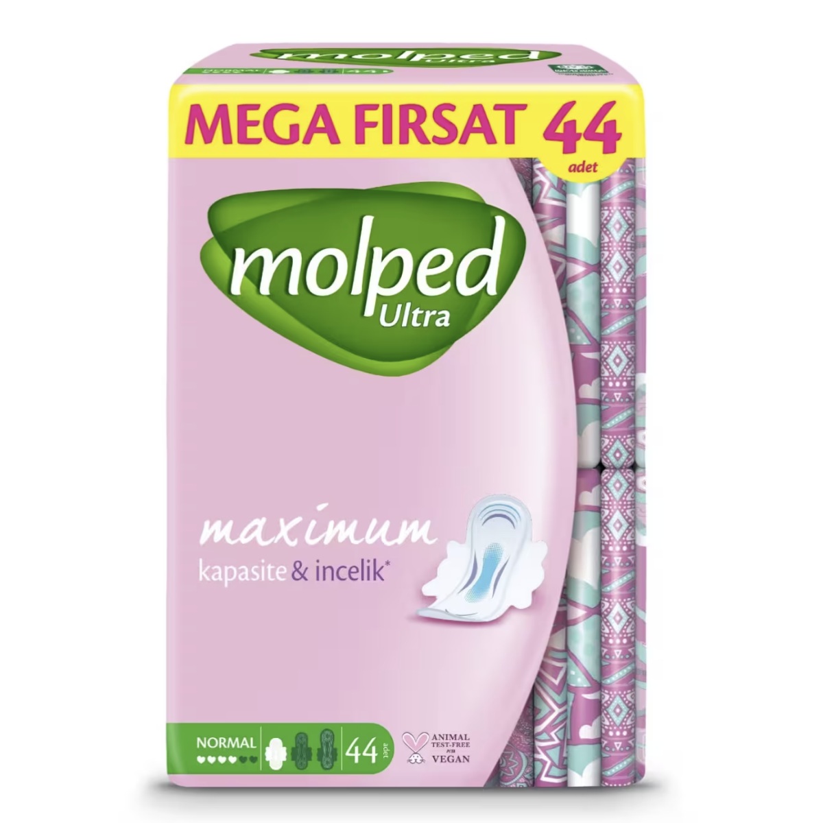 Molped Hijyenik Ped Anatomik Mega Normal 44'lü