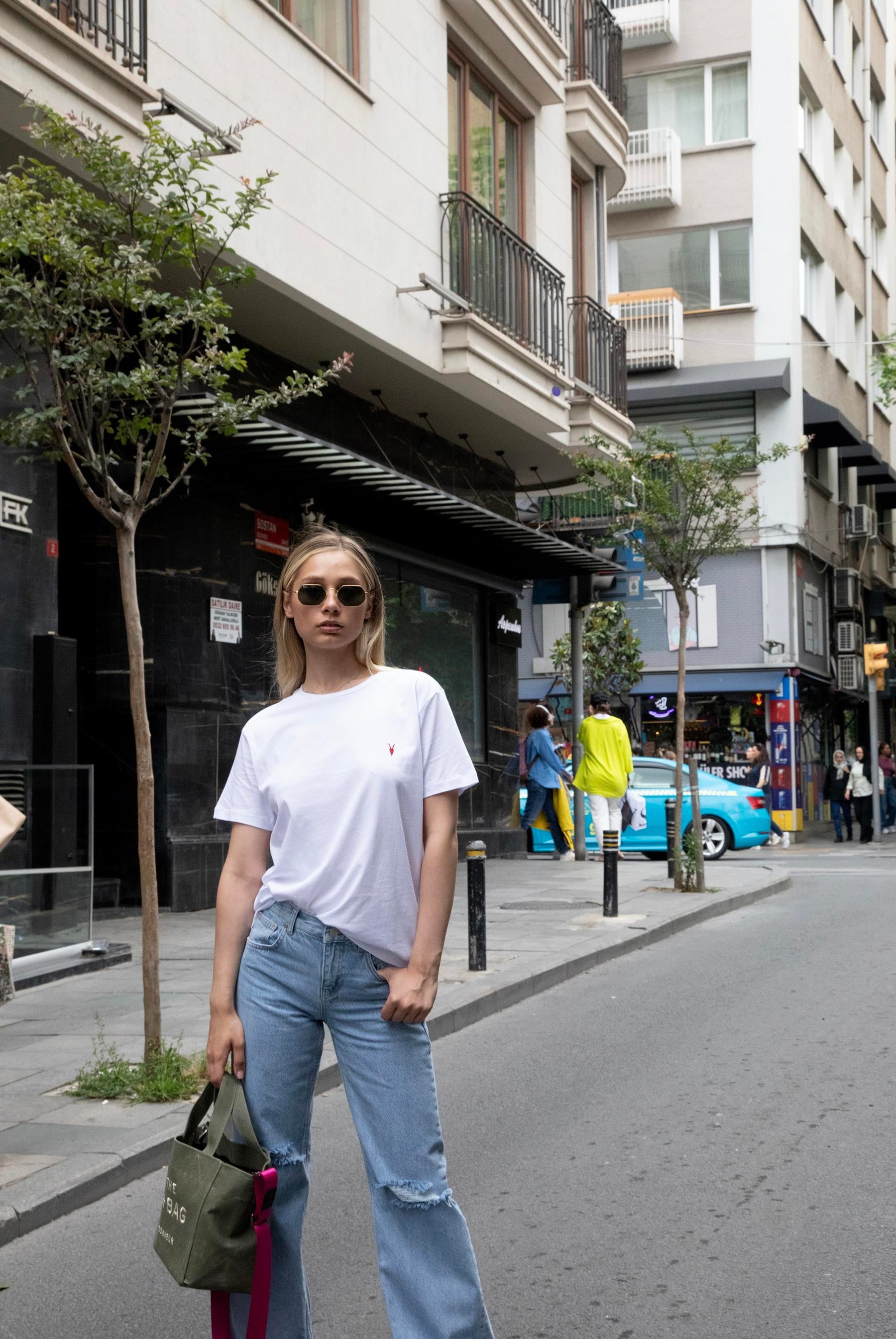Brace Brushed Cotton Kontrast T-Shirt