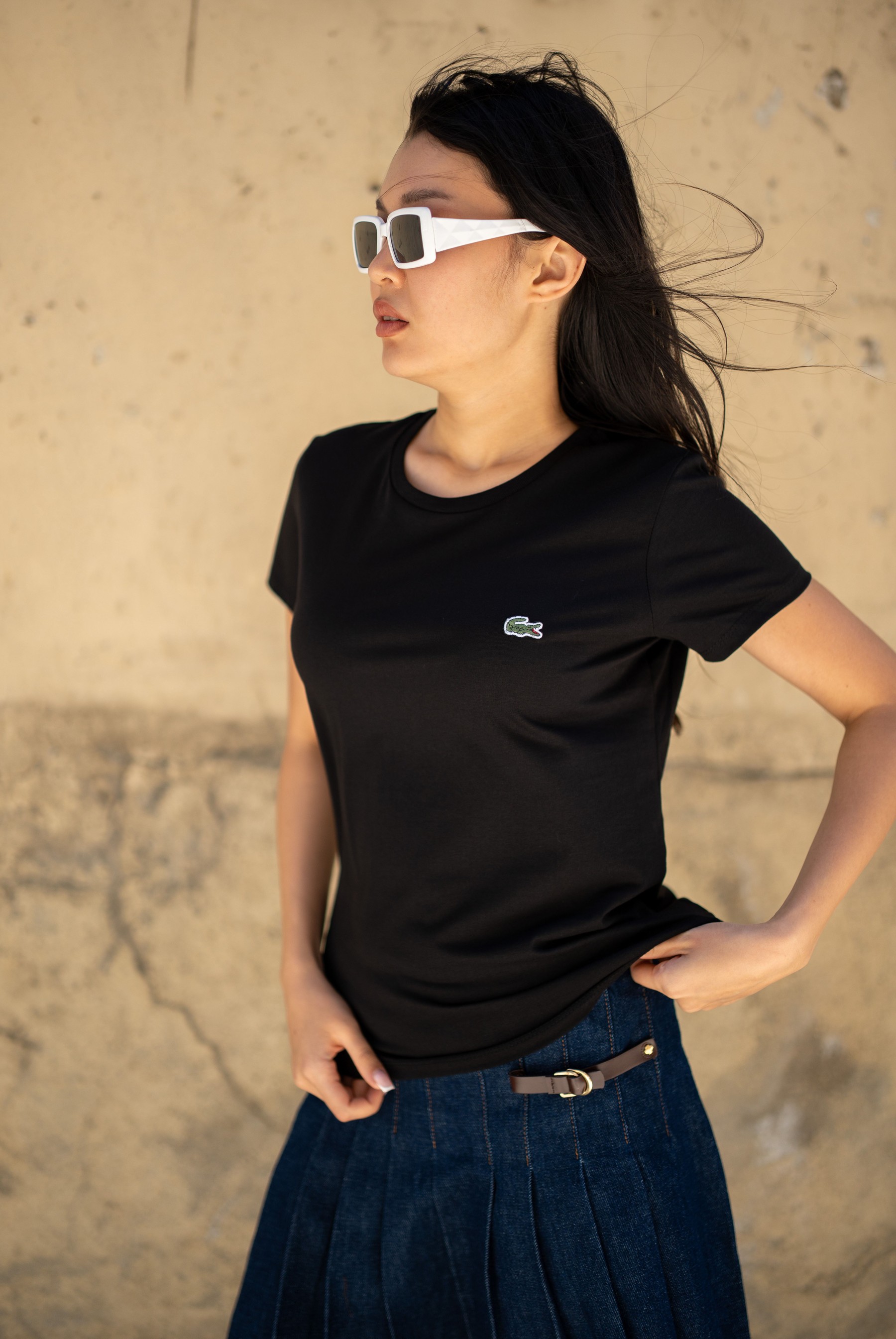 Kadın Bisiklet Yaka Relaxed Fit Kısa Kollu  T-Shirt