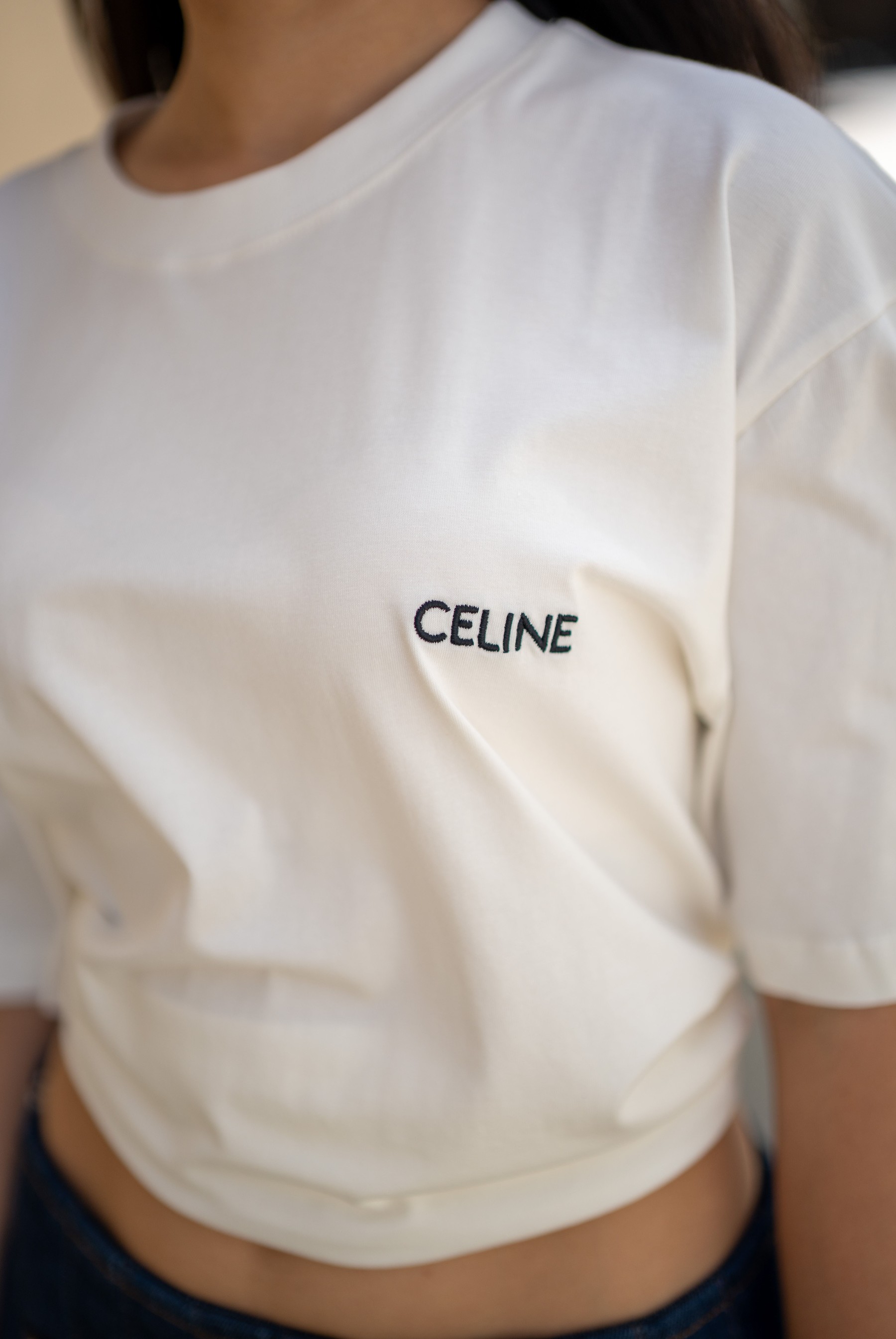 Kadın Celine Triomphe Bol Kesim Tshırt 
