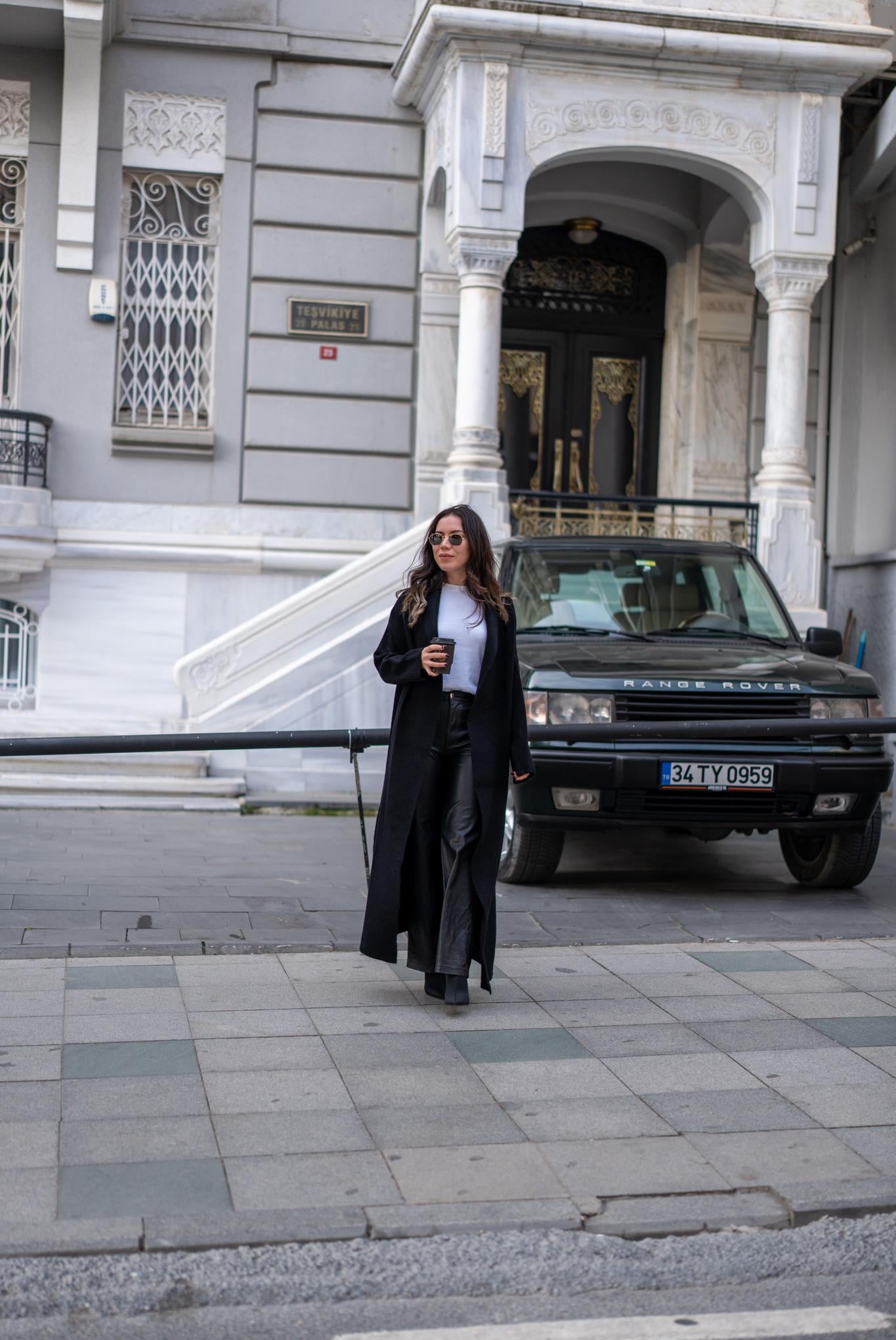 Kadın Şal Yaka Uzun Triko Hırka
