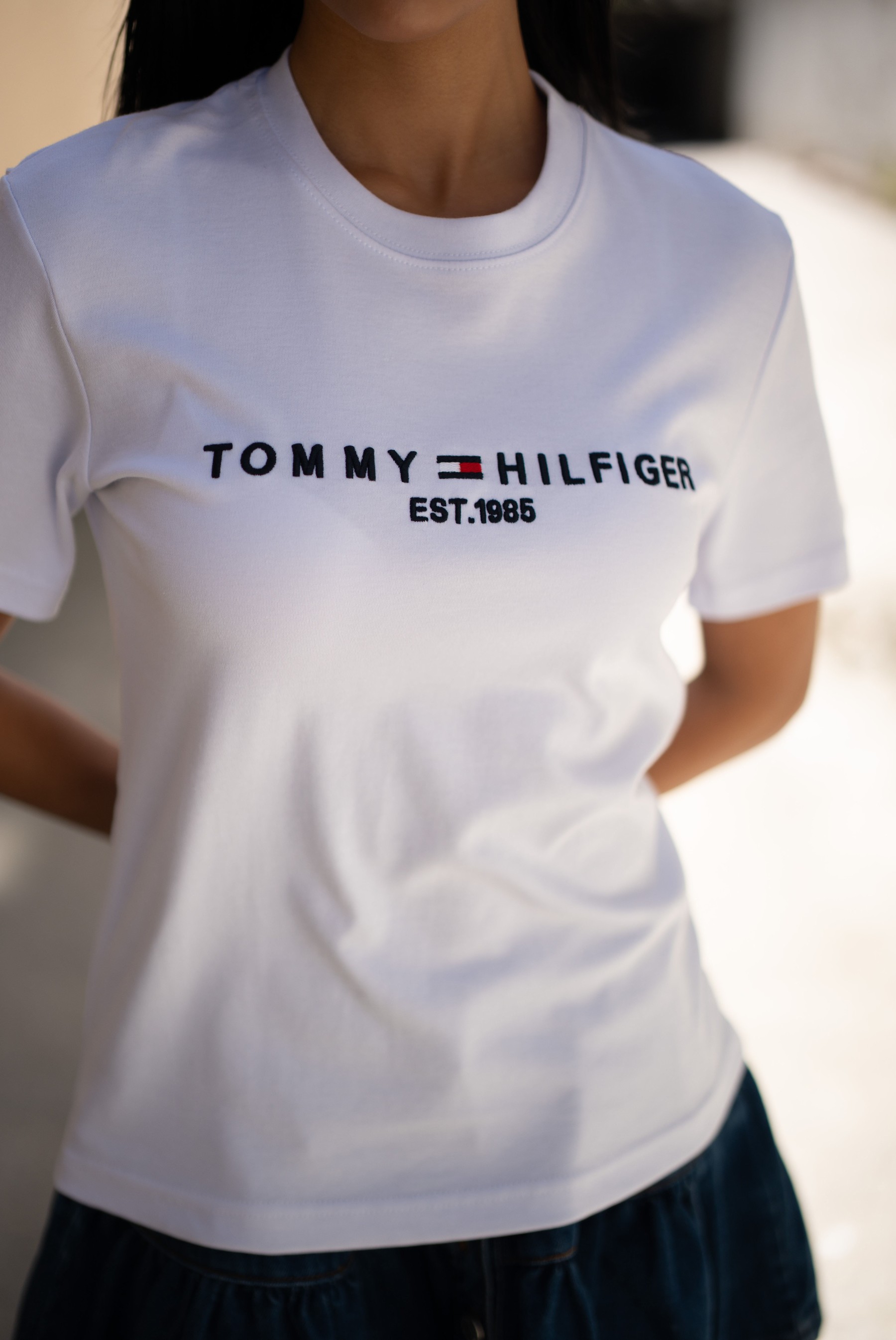 Kadın TMY Bisiklet Yaka Pamuklu T-shirt 