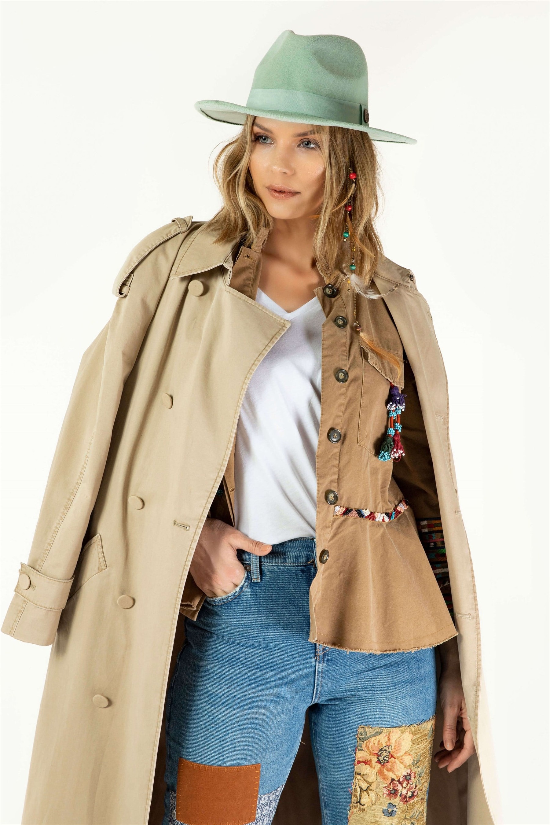 Tasarım Oversize Boy Trençkot