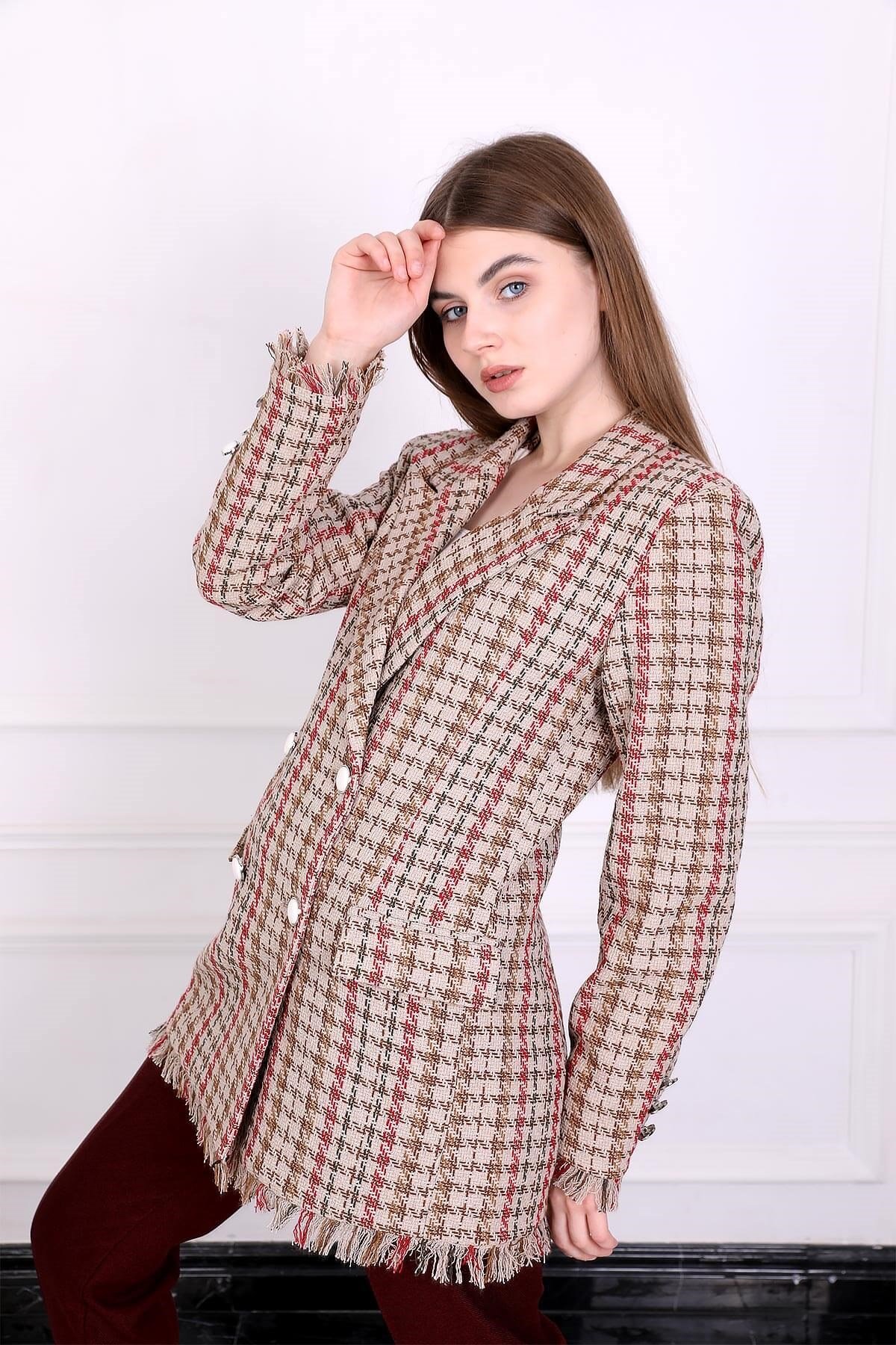 Tuvit Ceket - Bordo Krem Rengi ve diğer Dış Giyim modellerimiz için online alışveriş mağazamızı ziyaret edin. 