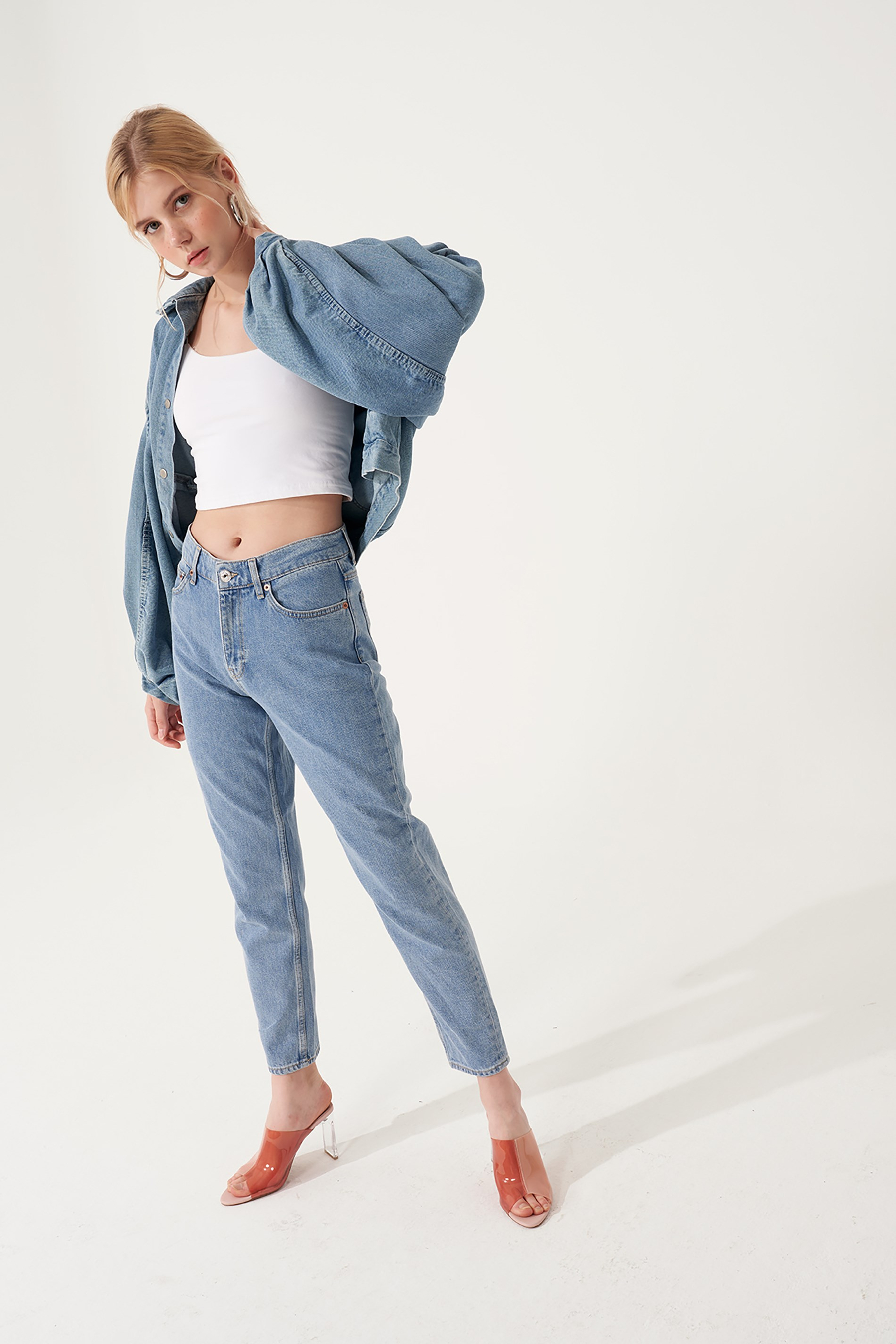 Balon Kol Denim Ceket
