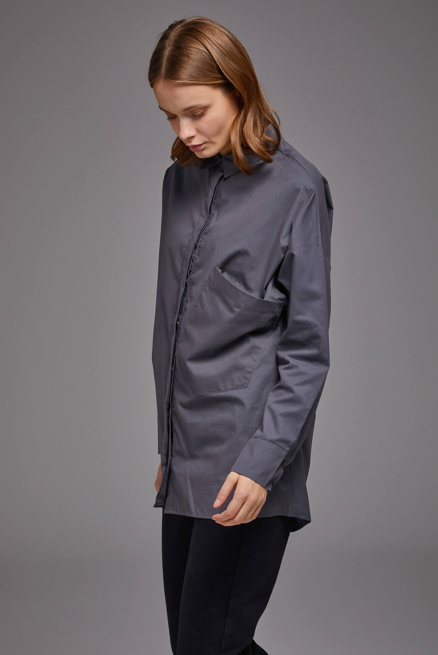 Geniş Cepli  Düz Gömlek