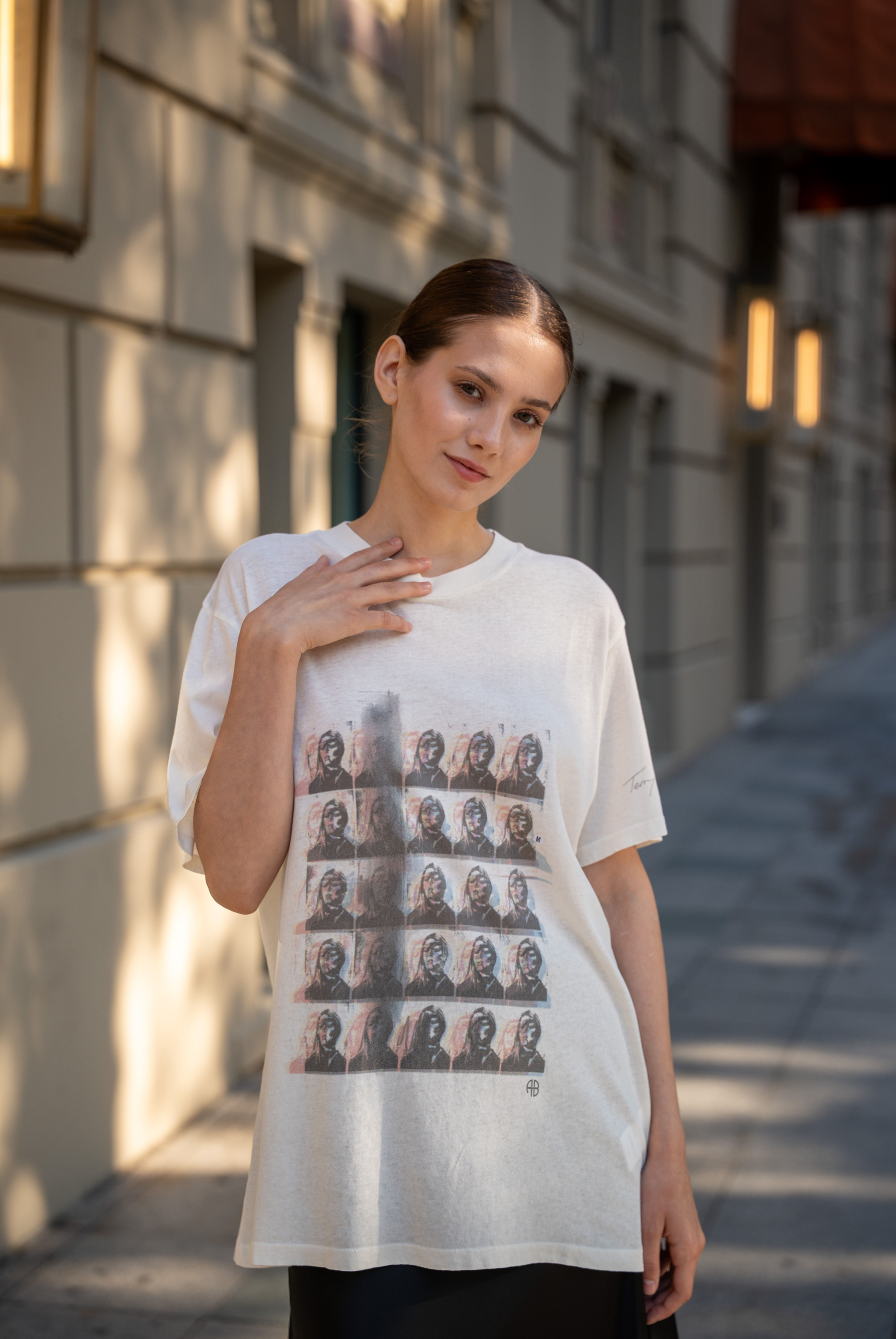 Kadın AB Terry O'Neill Grafik Resim Baskılı T-shirt