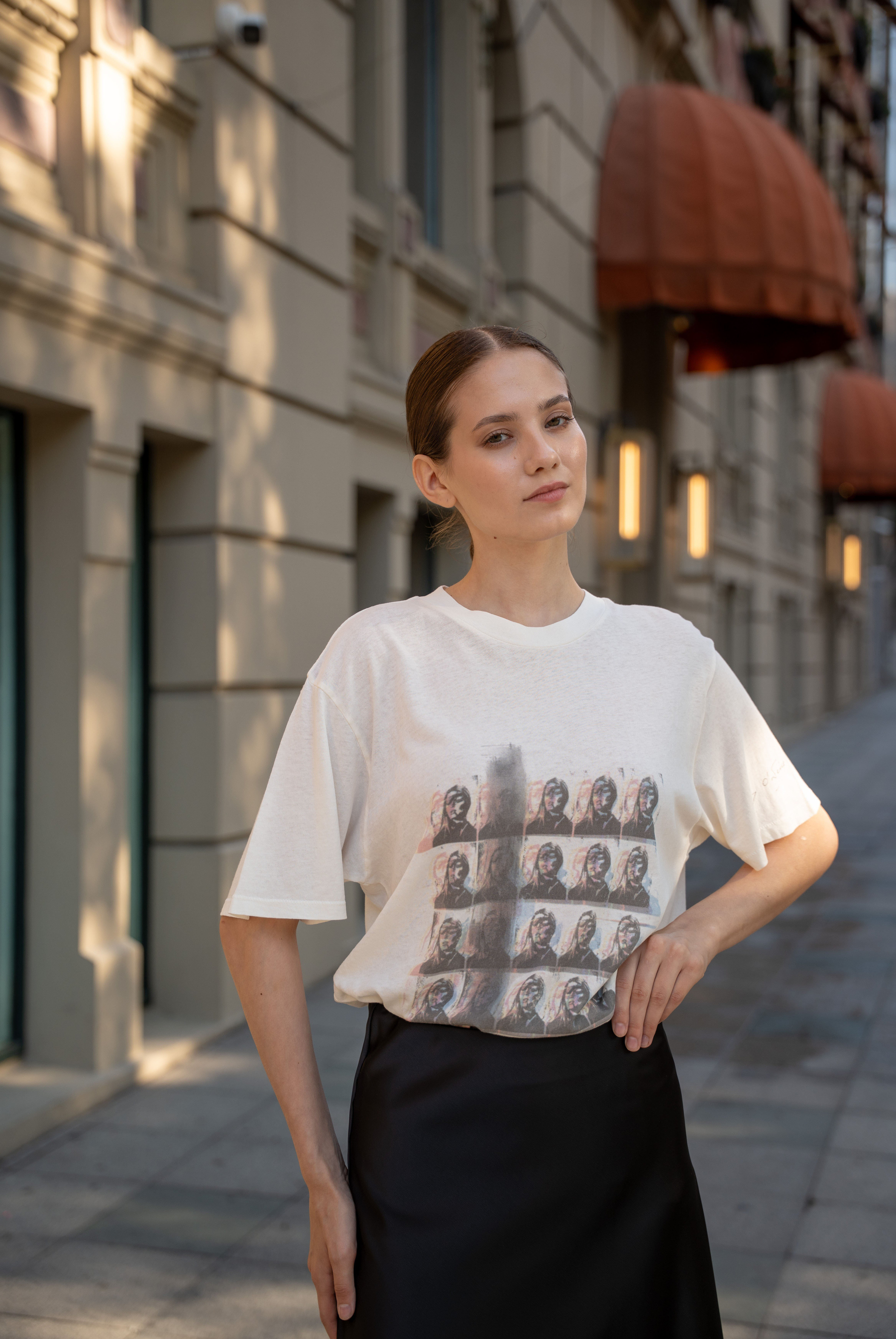 Kadın AB Terry O'Neill Grafik Resim Baskılı T-shirt
