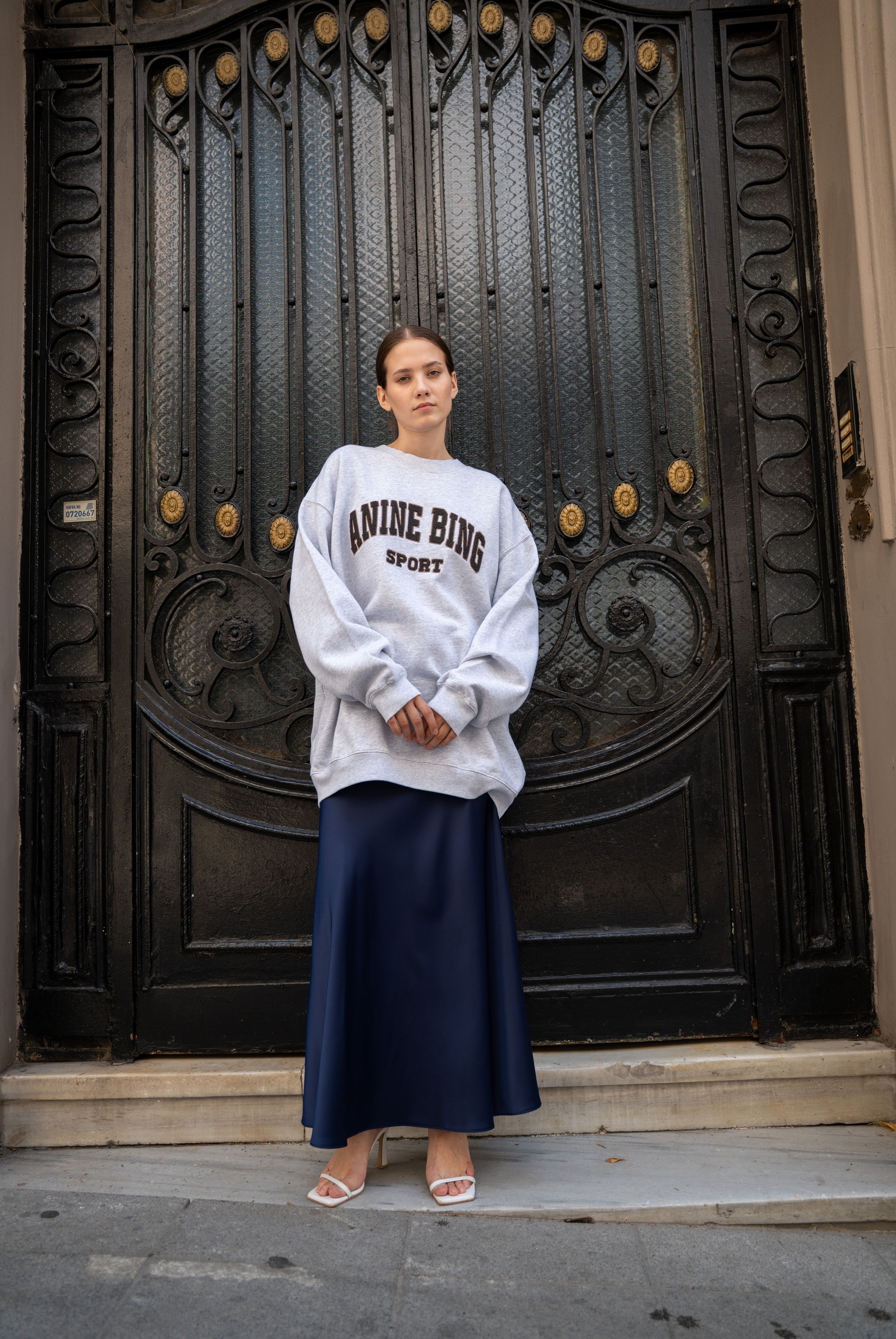 Kadın AB Tyler Sweatshirt - Heather Grey