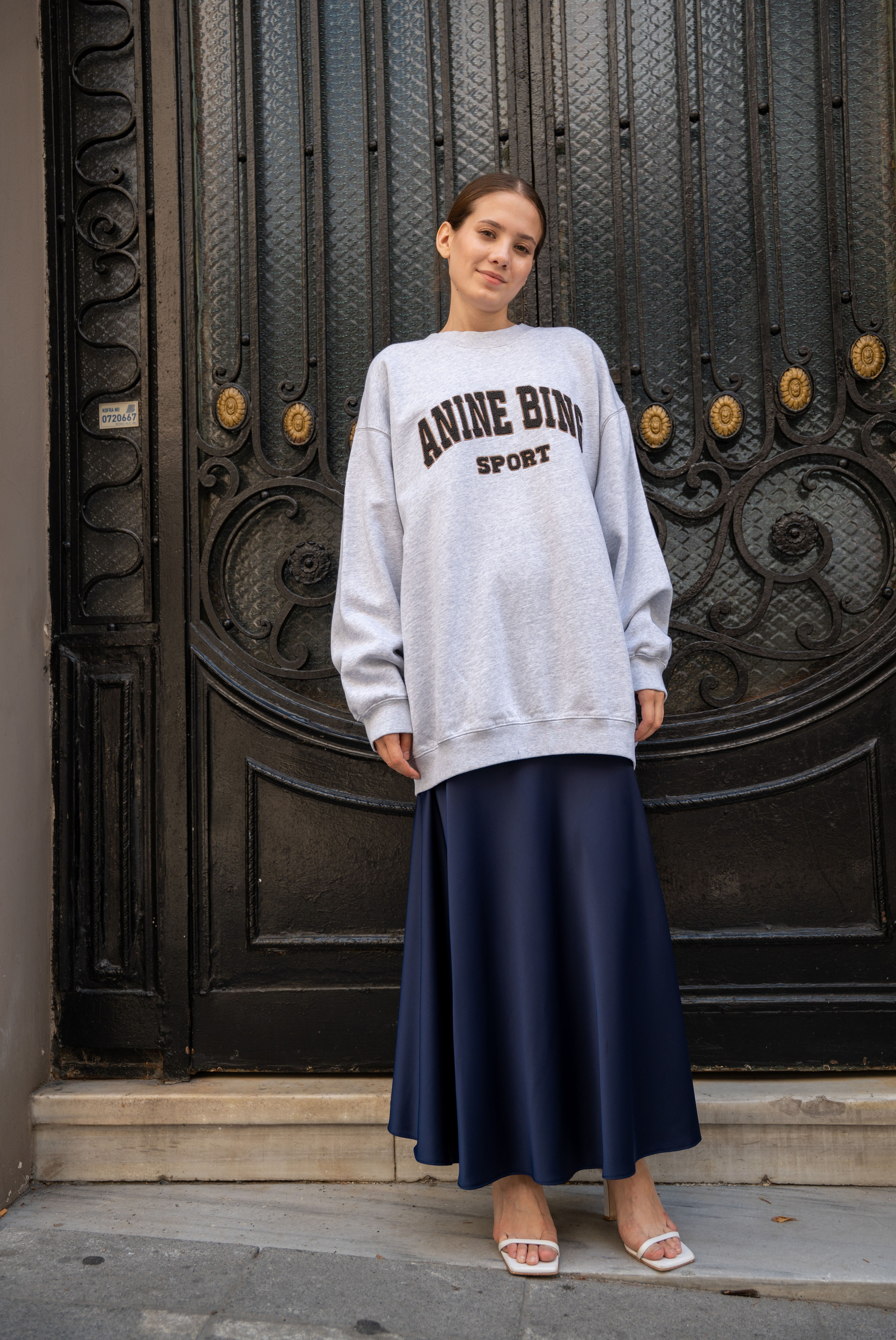 Kadın AB Tyler Sweatshirt - Heather Grey