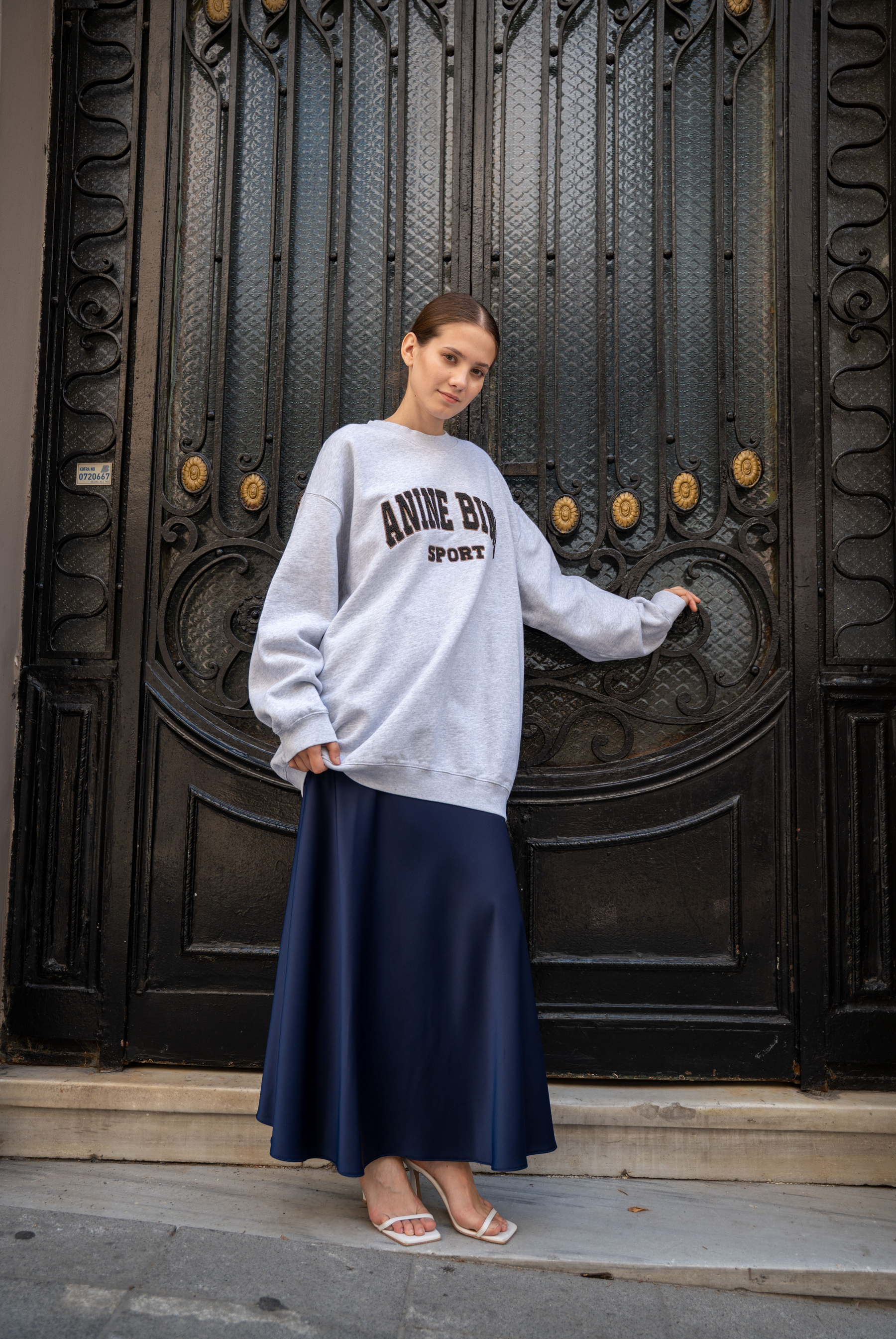 Kadın AB Tyler Sweatshirt - Heather Grey