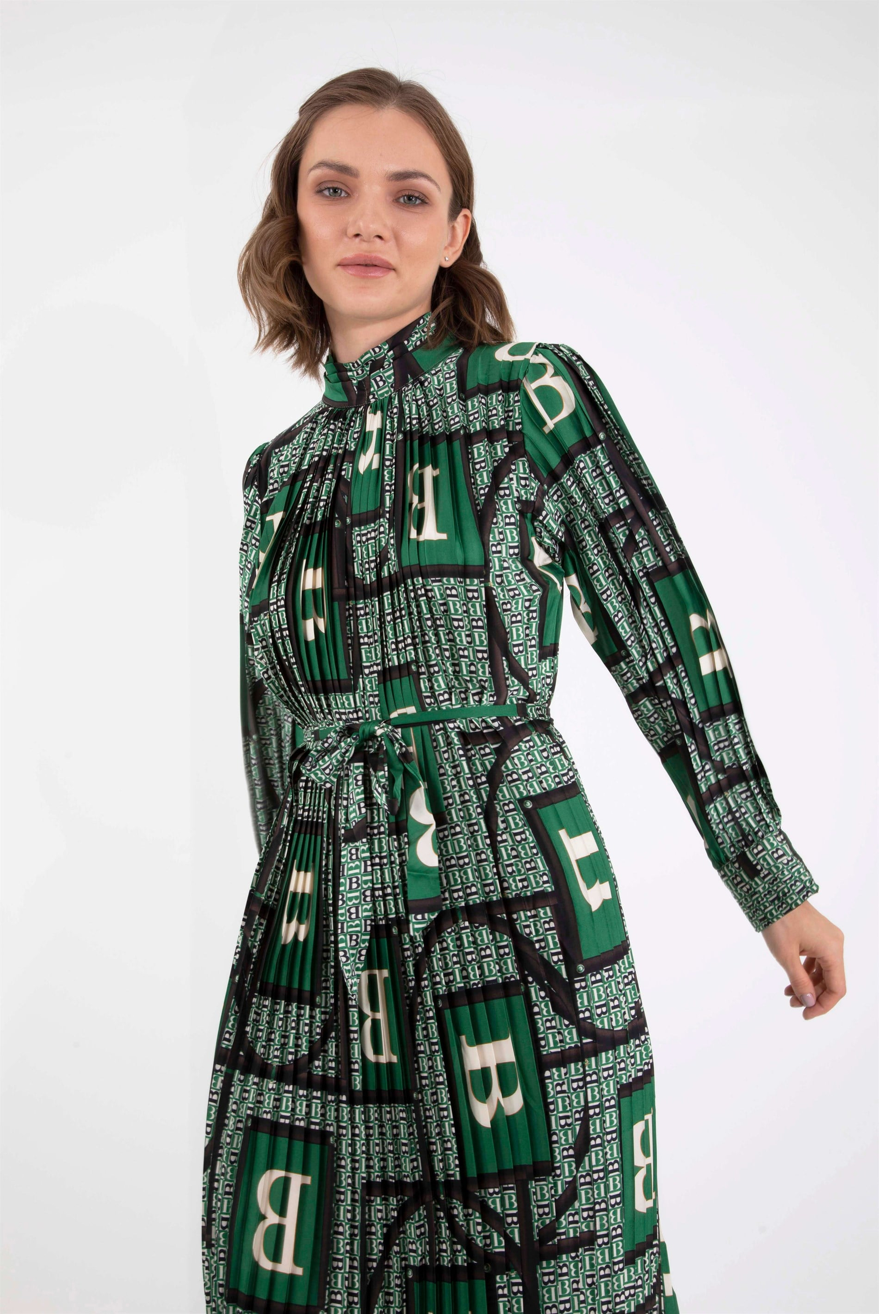 Kadın Balmaın Pattern Elbise