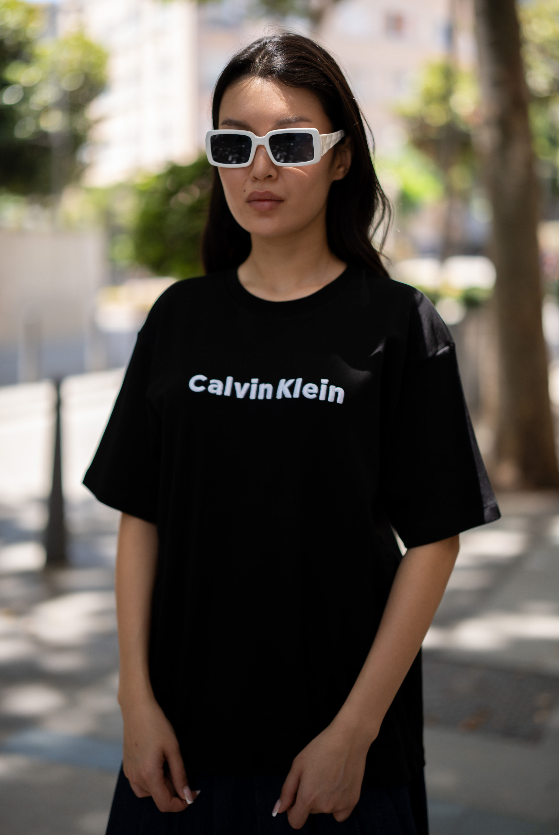 Kadın Baskı Logo Grafikli Klasik Tişört