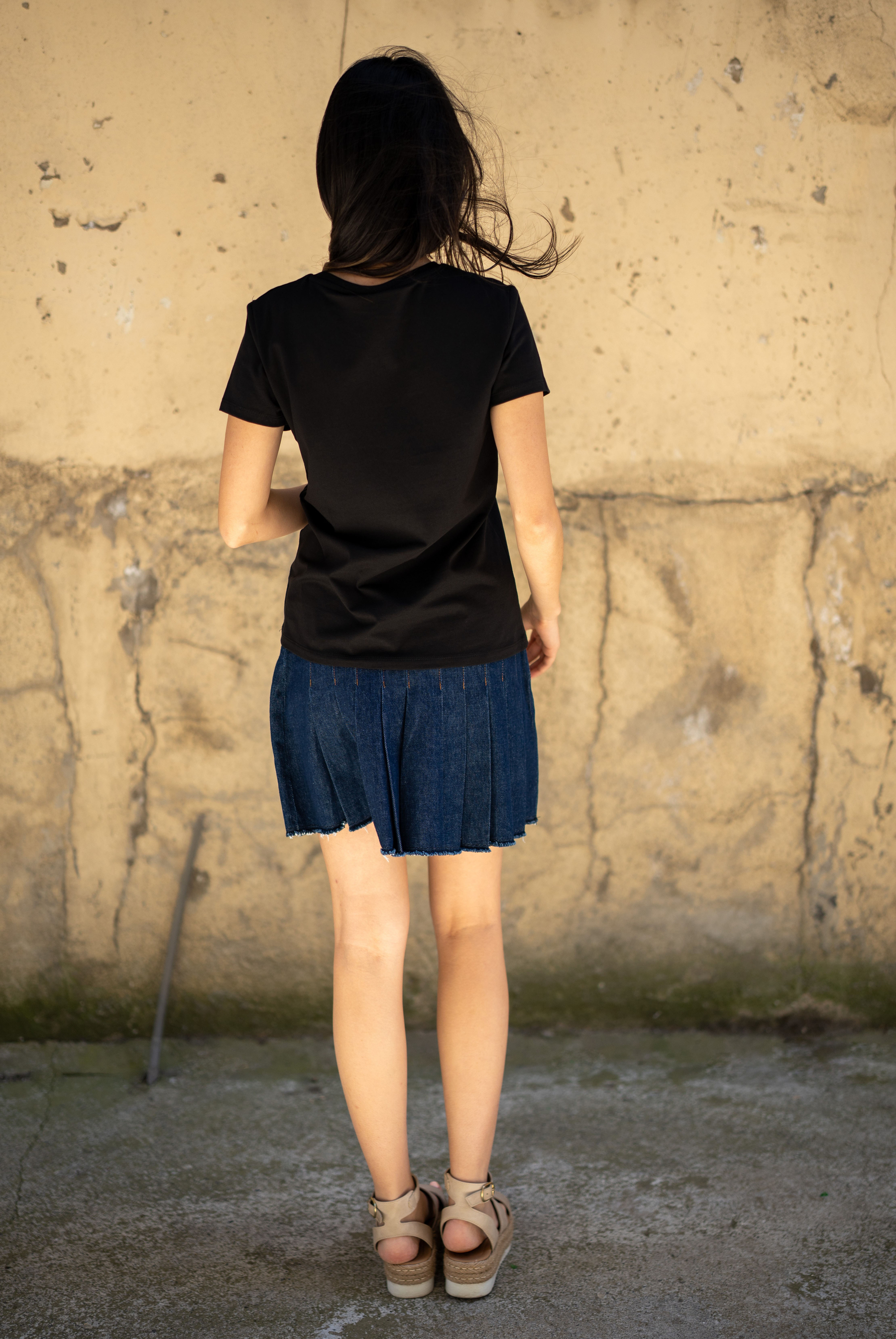 Kadın Bisiklet Yaka Relaxed Fit Kısa Kollu  T-Shirt