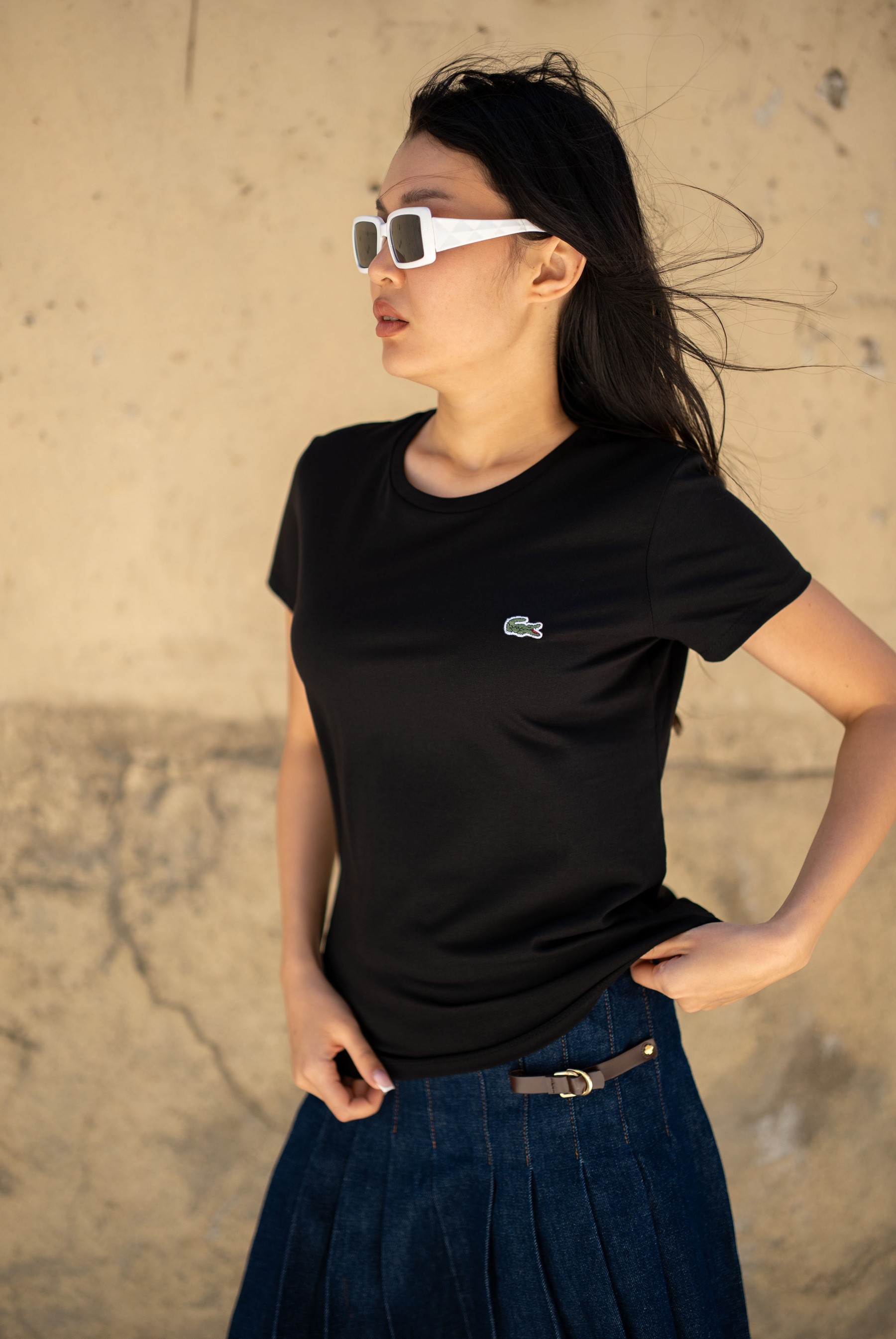 Kadın Bisiklet Yaka Relaxed Fit Kısa Kollu  T-Shirt