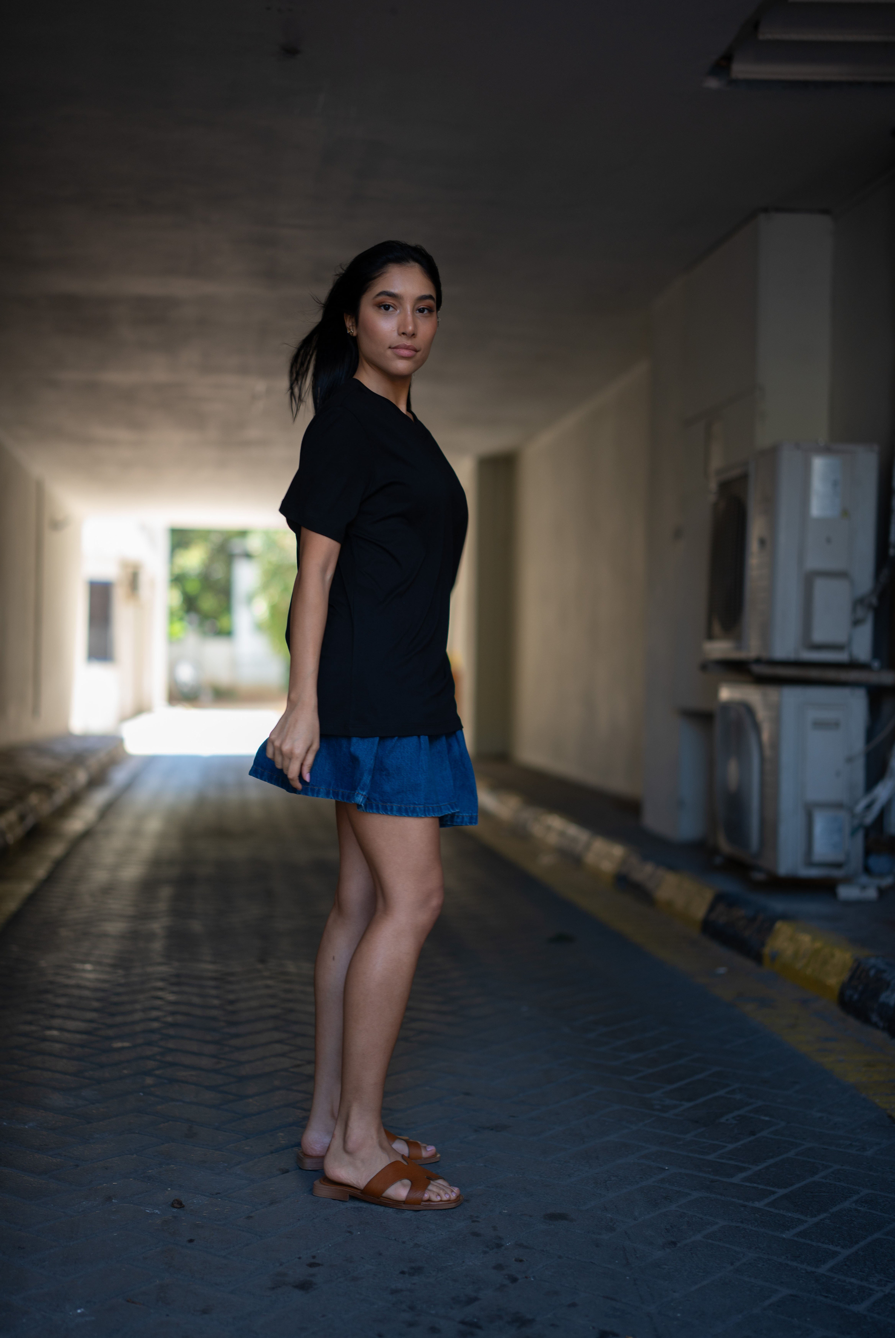 Kadın Logo Detaylı Kısa Kollu Pamuk T-shirt 