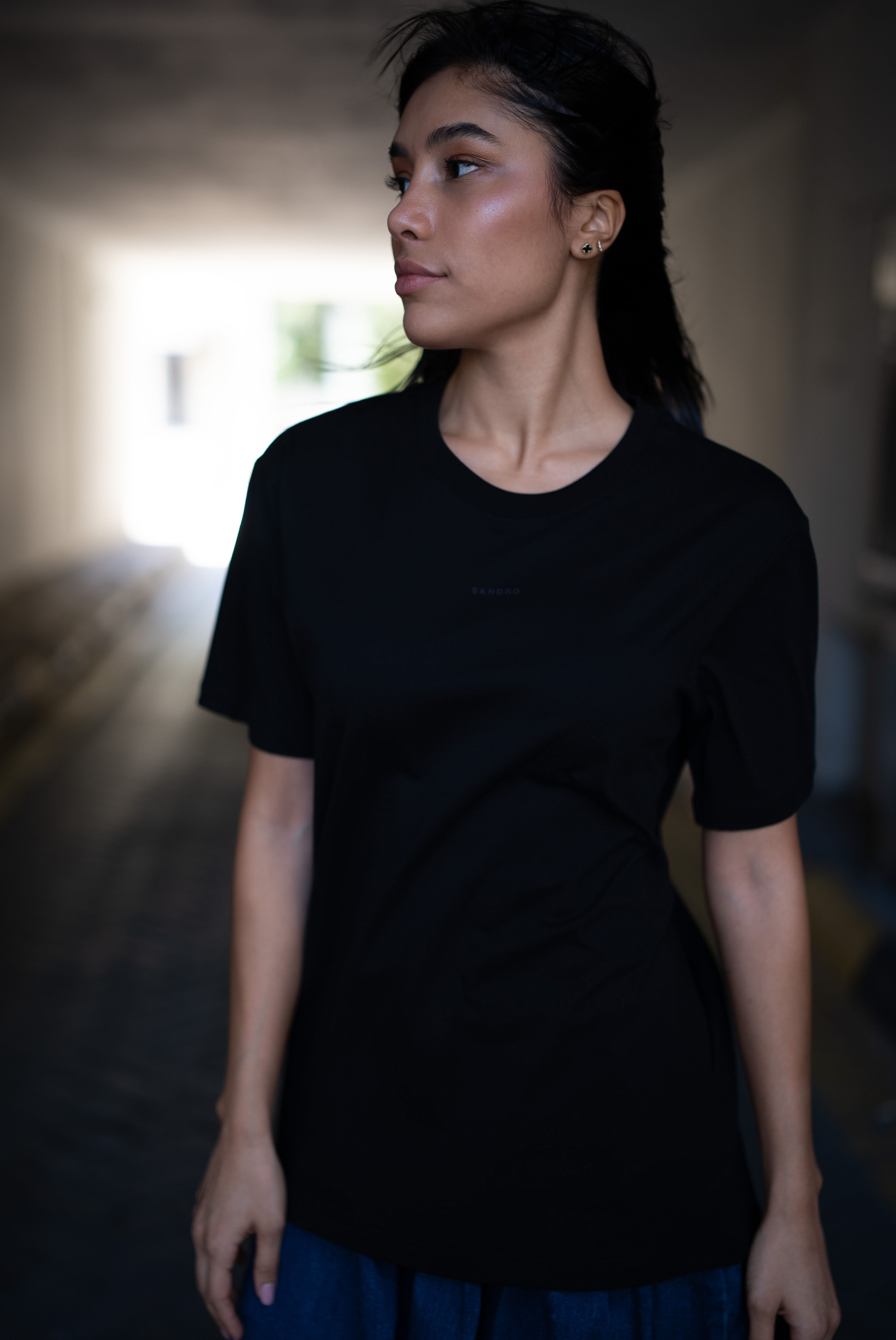 Kadın Logo Detaylı Kısa Kollu Pamuk T-shirt 