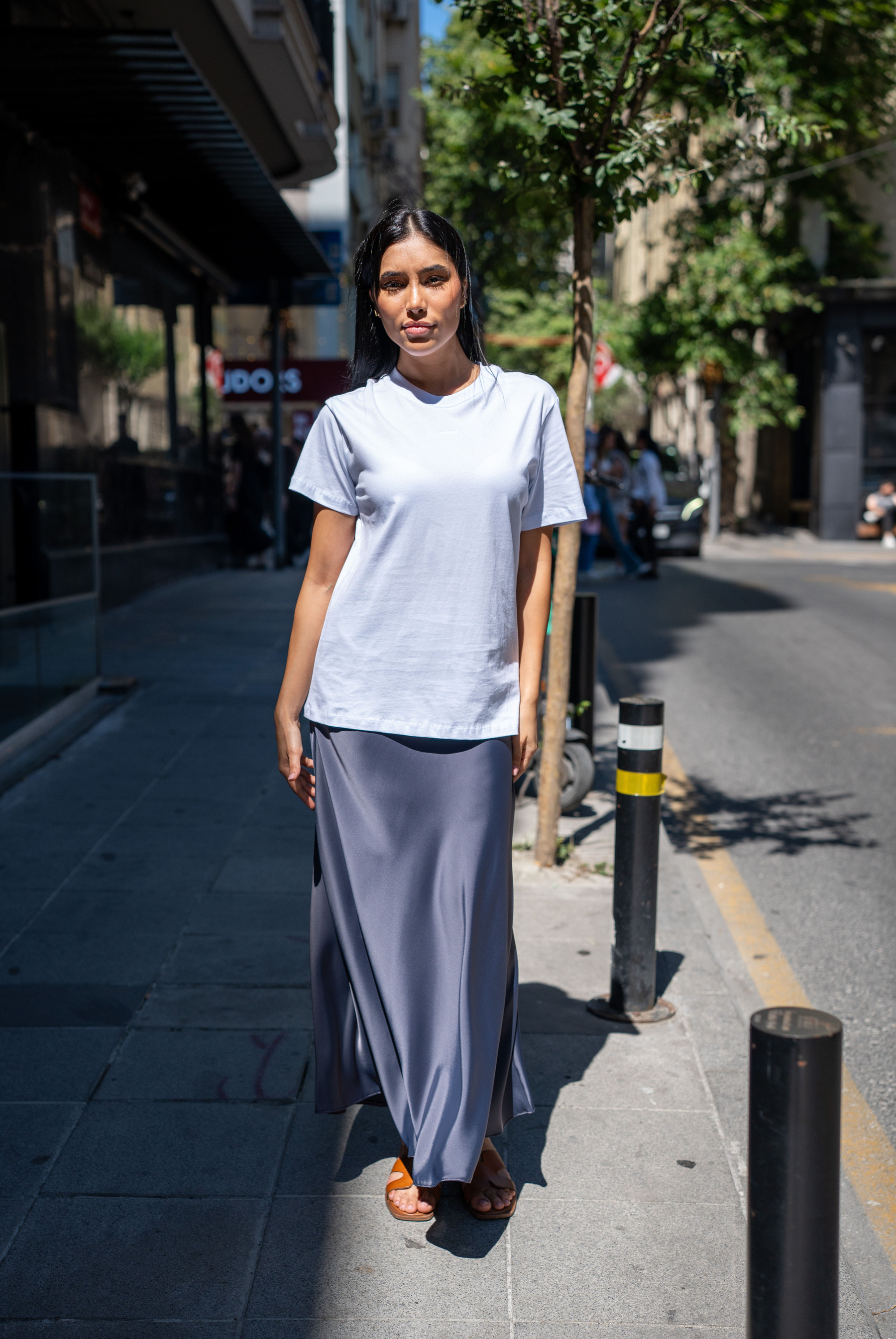Kadın Logo Detaylı Kısa Kollu Pamuk T-shirt