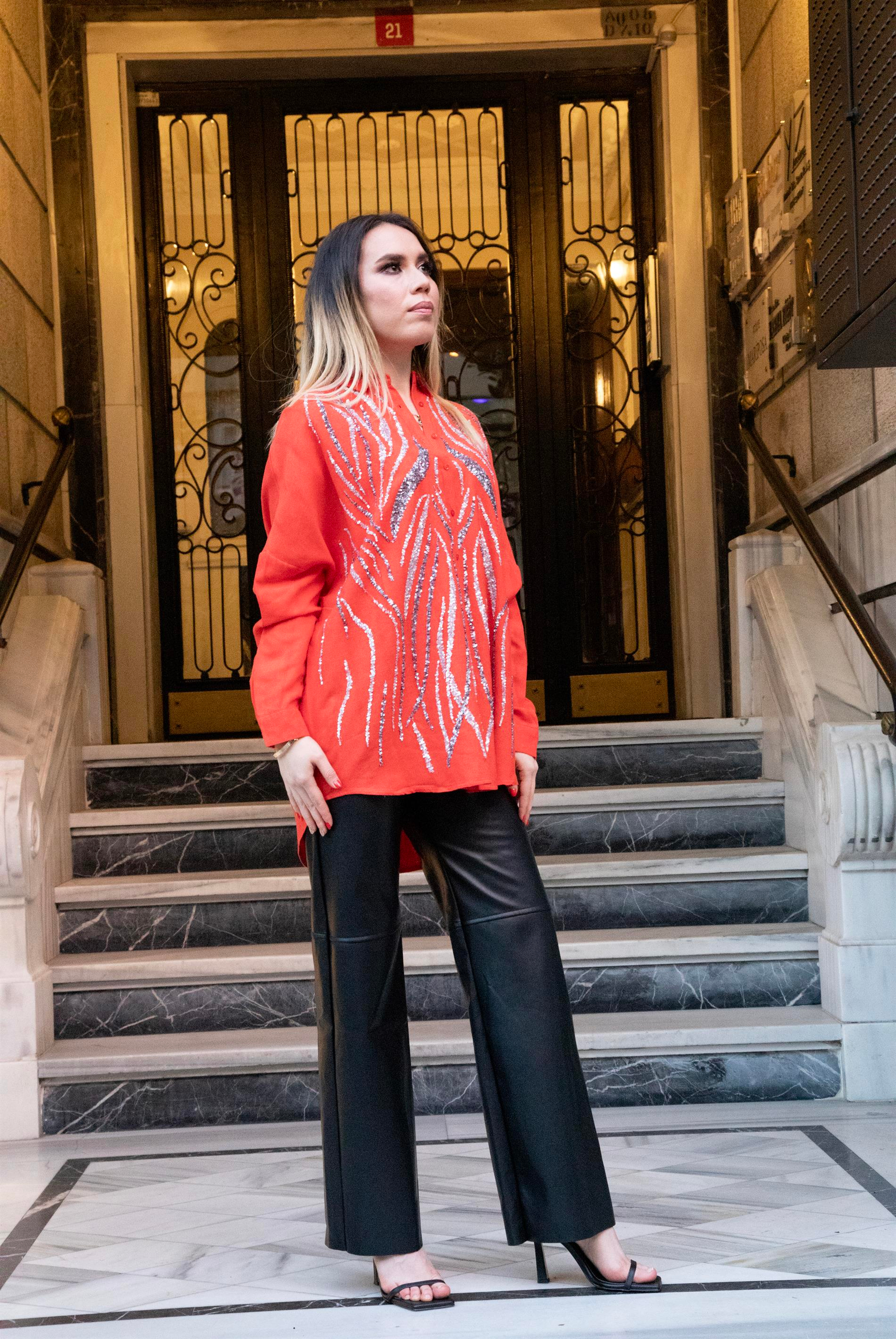 Kadın Pullu  Gömlek