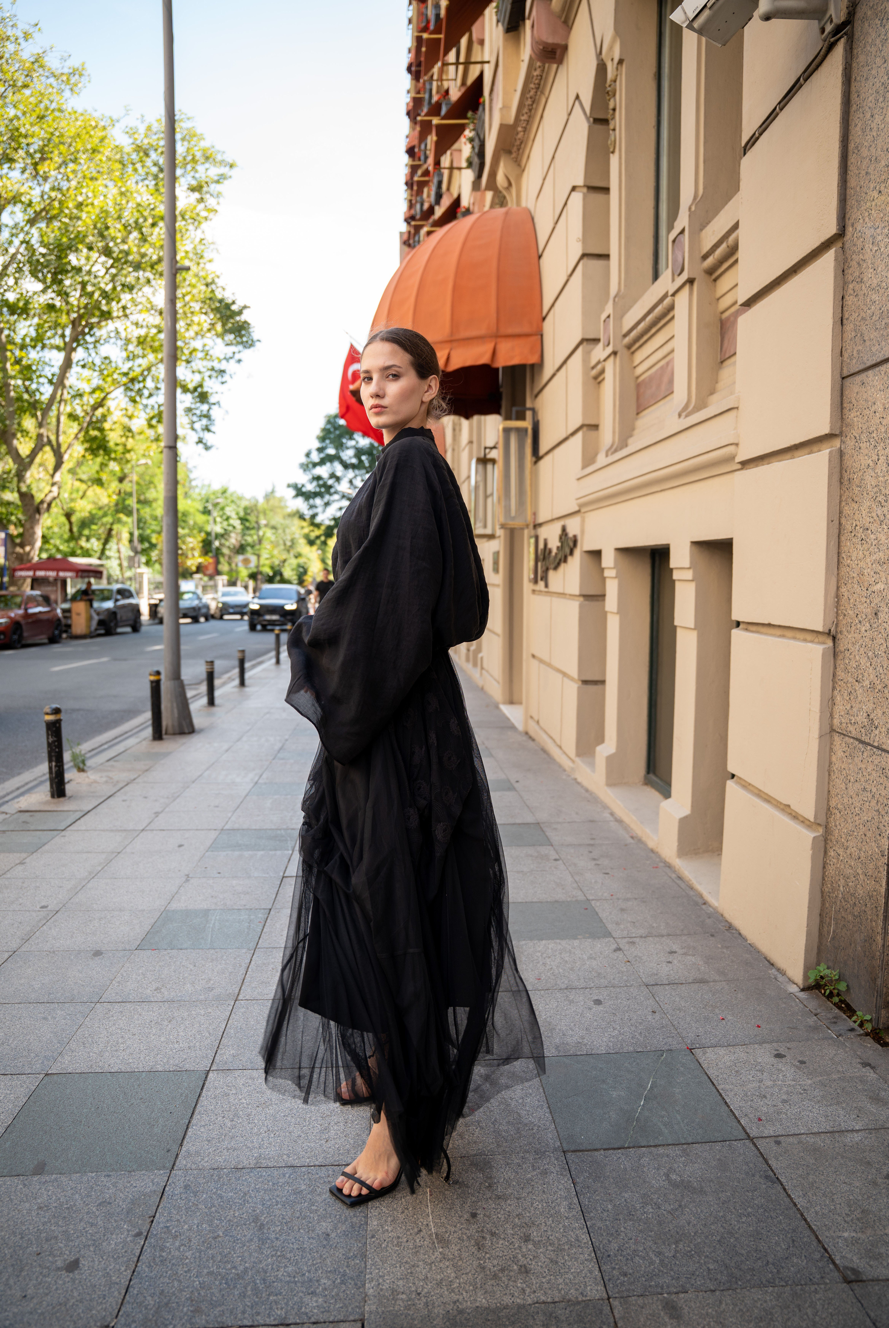 Kadın Tasarım H4 Drape Detaylı Tül Etek