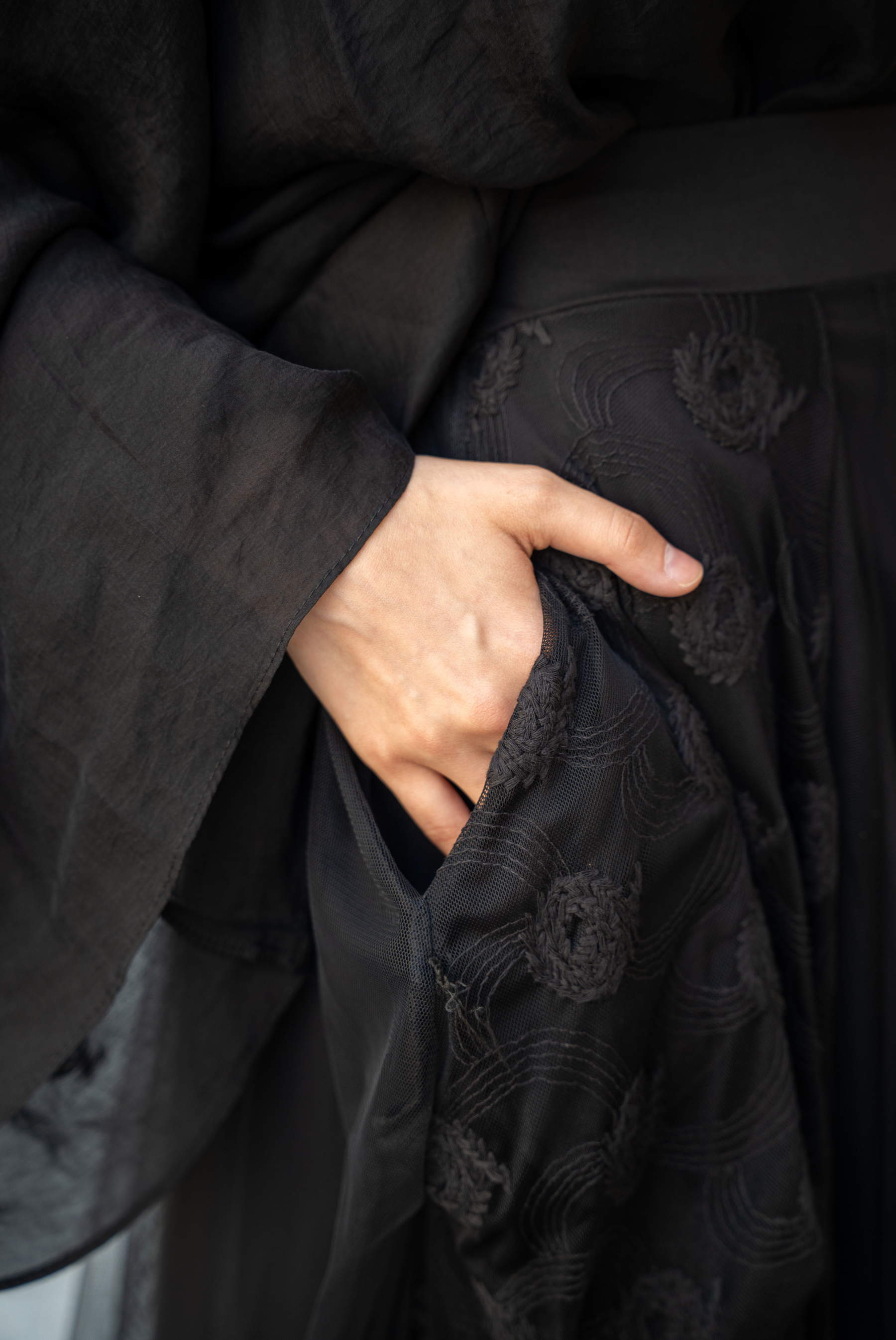 Kadın Tasarım H4 Drape Detaylı Tül Etek