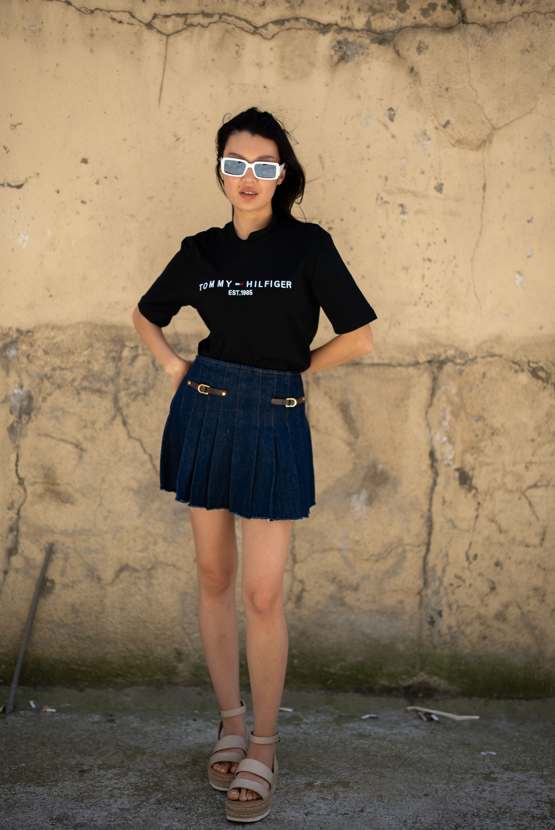 Kadın TMY Bisiklet Yaka Pamuklu T-shirt