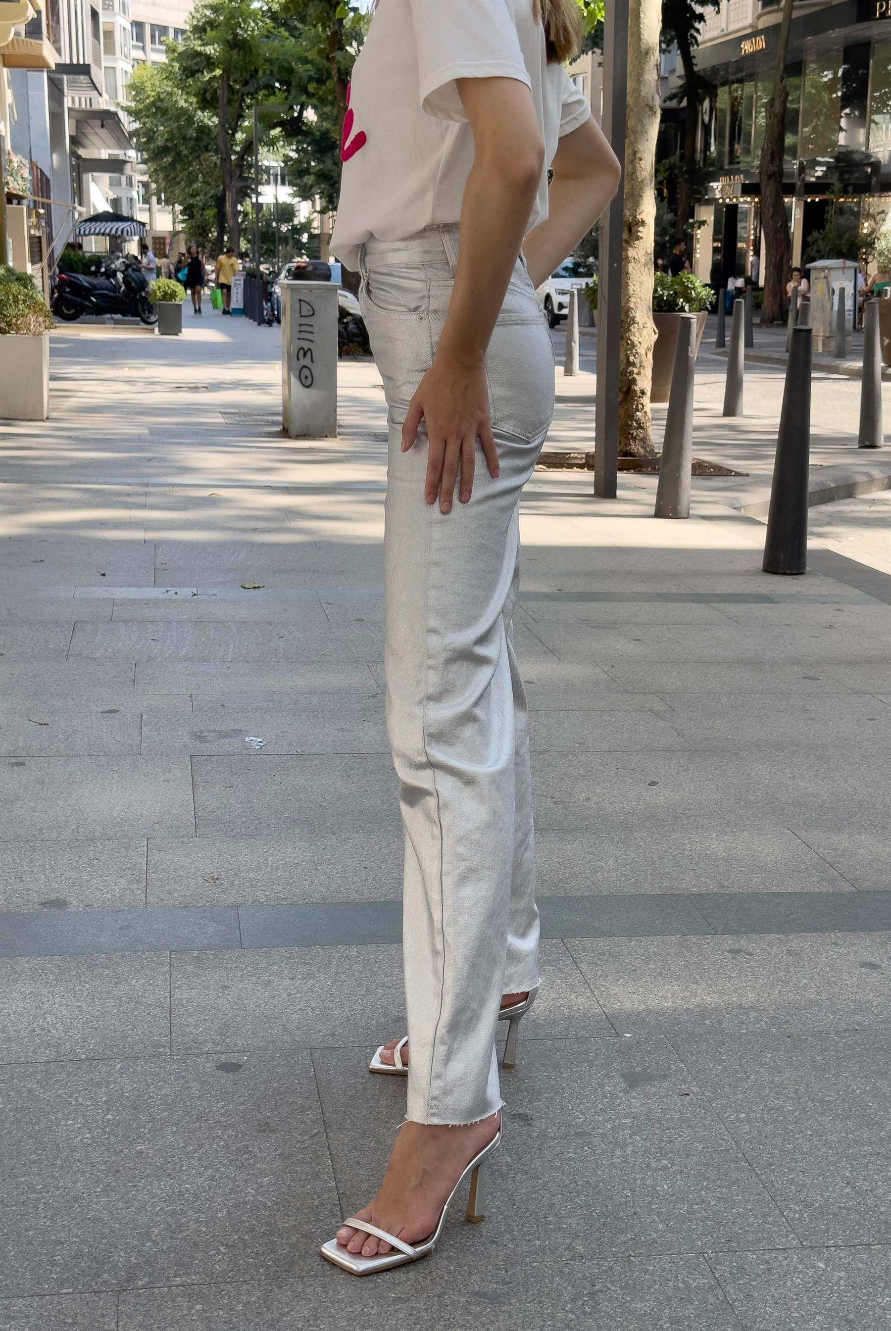 Kadın Varaklı Pantolon