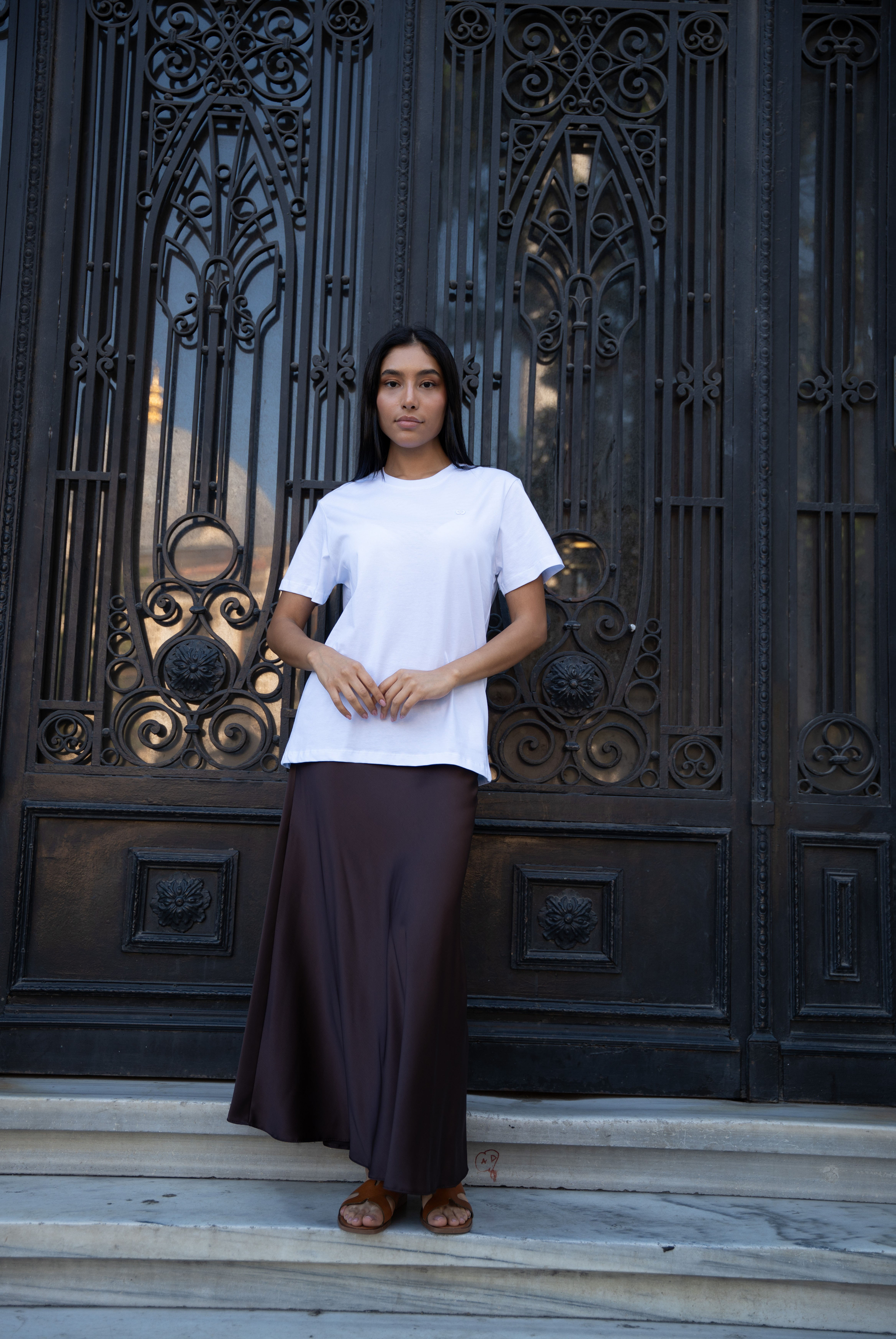 Kadın With Small Embroidered Logo T-shirt