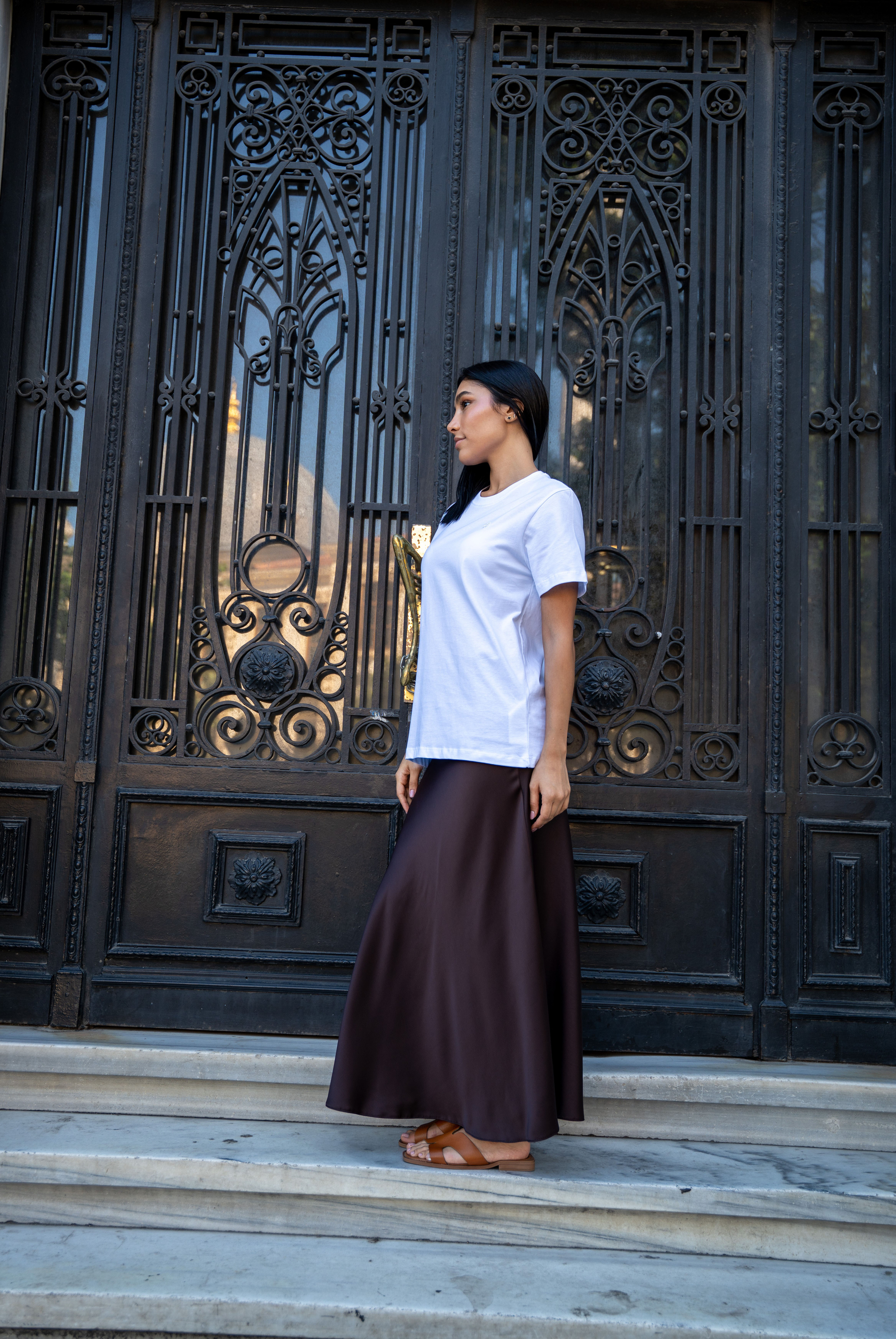 Kadın With Small Embroidered Logo T-shirt