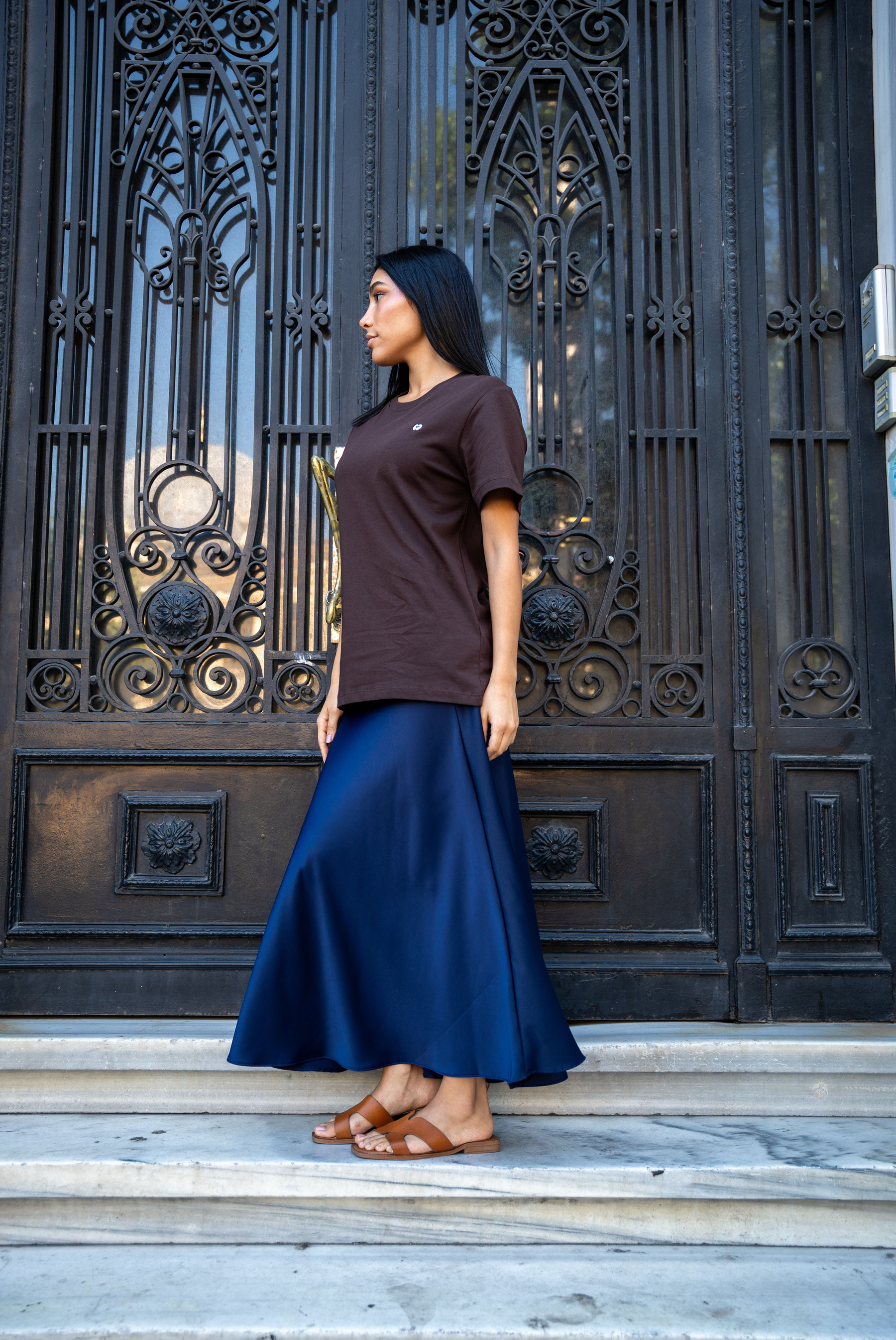 Kadın With Small Embroidered Logo T-shirt