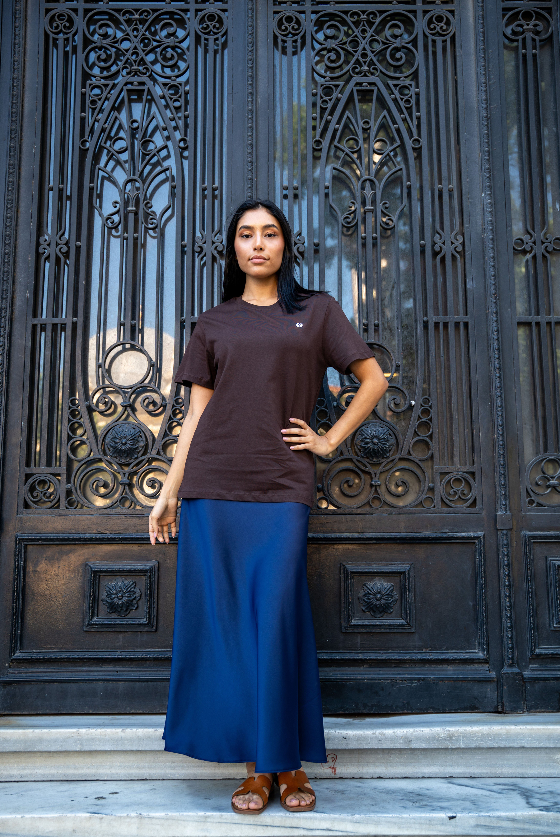 Kadın With Small Embroidered Logo T-shirt