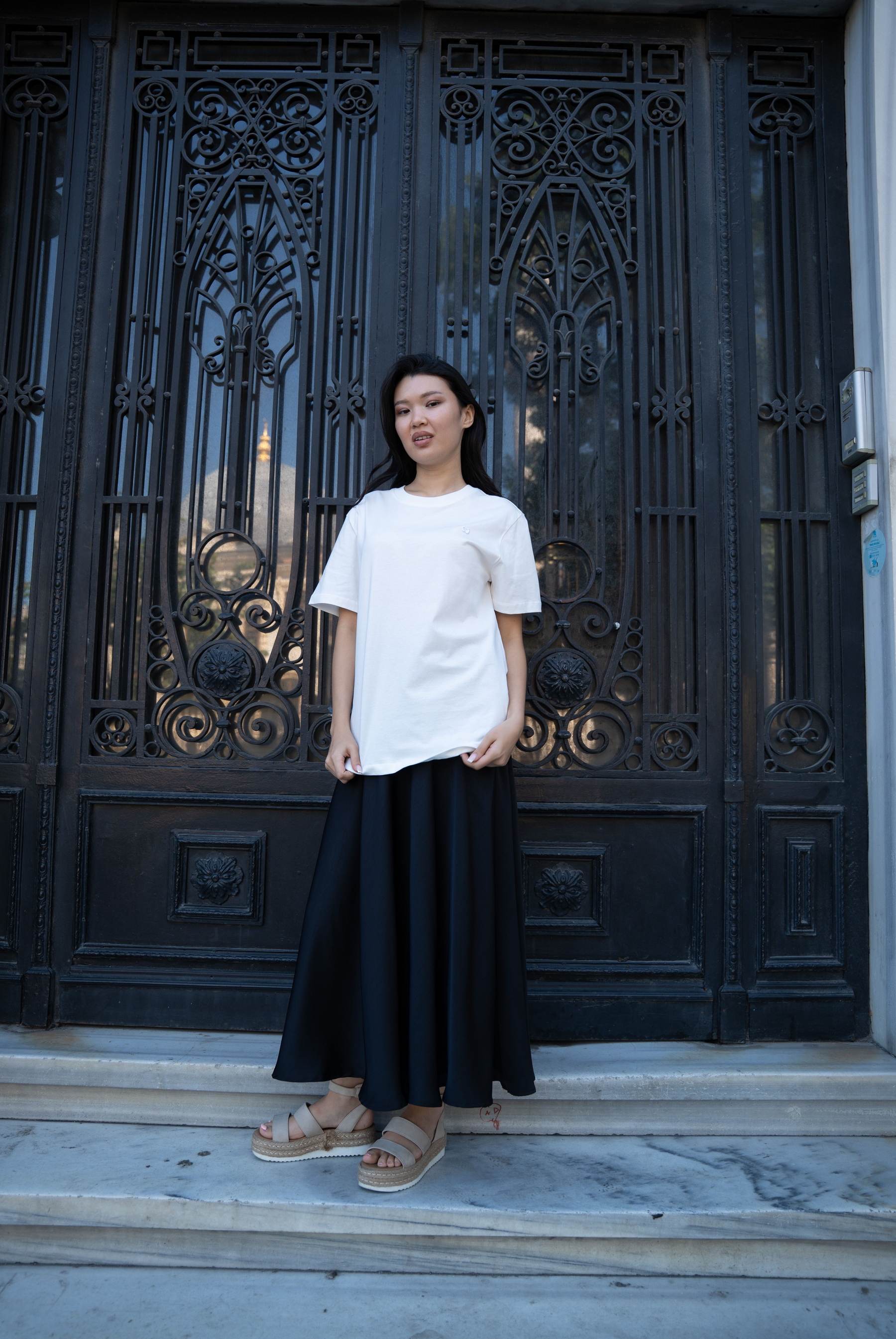 Kadın With Small Embroidered Logo T-shirt