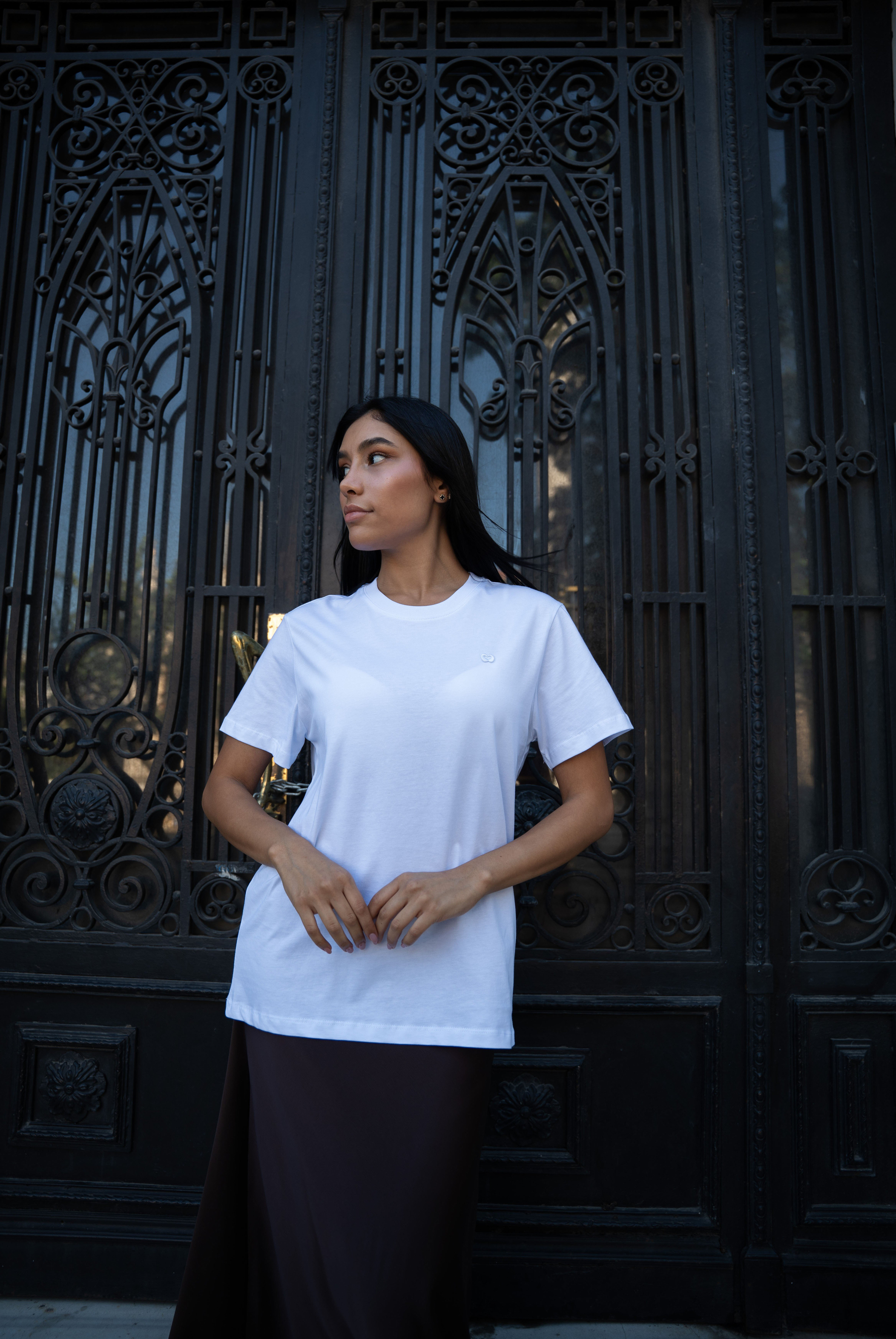 Kadın With Small Embroidered Logo T-shirt