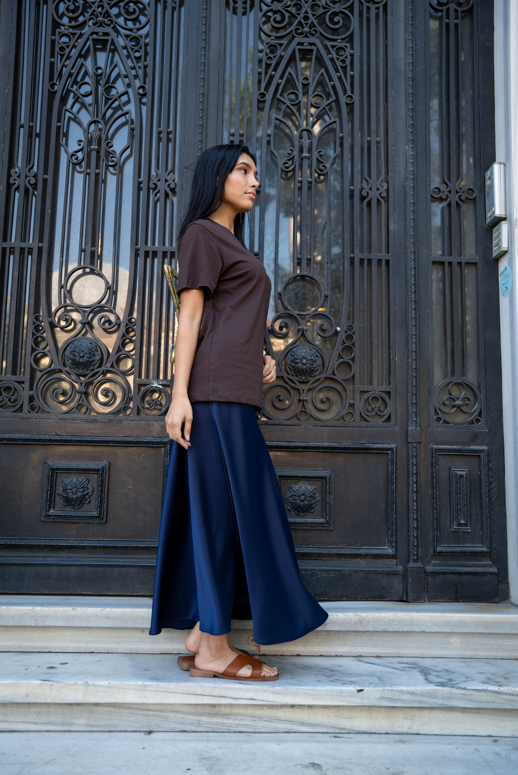 Kadın With Small Embroidered Logo T-shirt