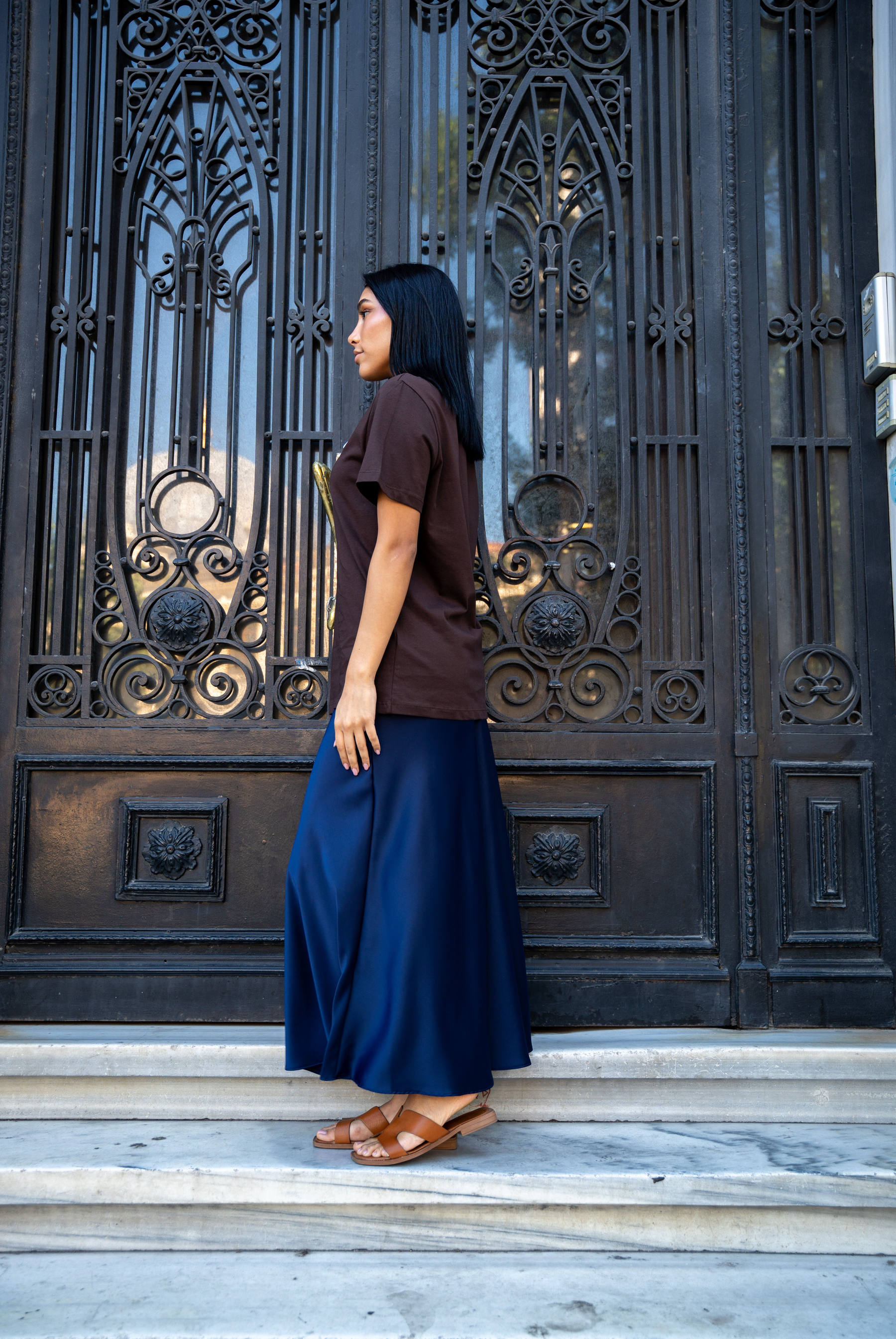 Kadın With Small Embroidered Logo T-shirt