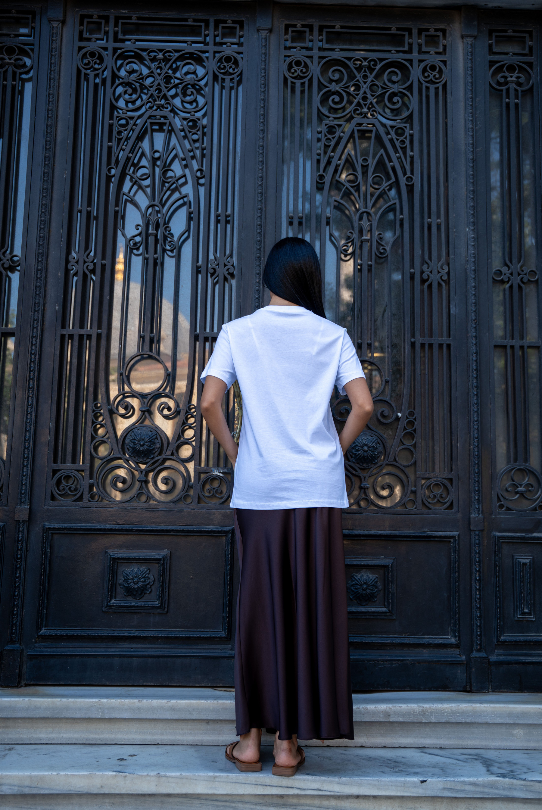 Kadın With Small Embroidered Logo T-shirt