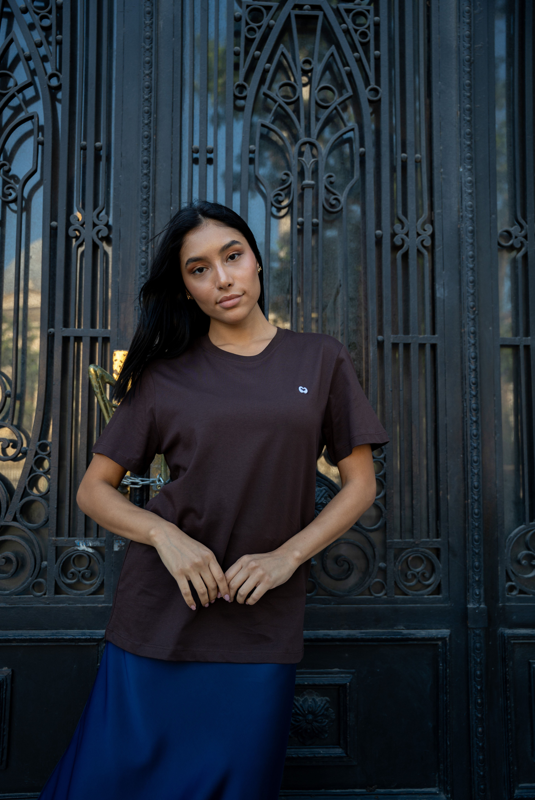 Kadın With Small Embroidered Logo T-shirt