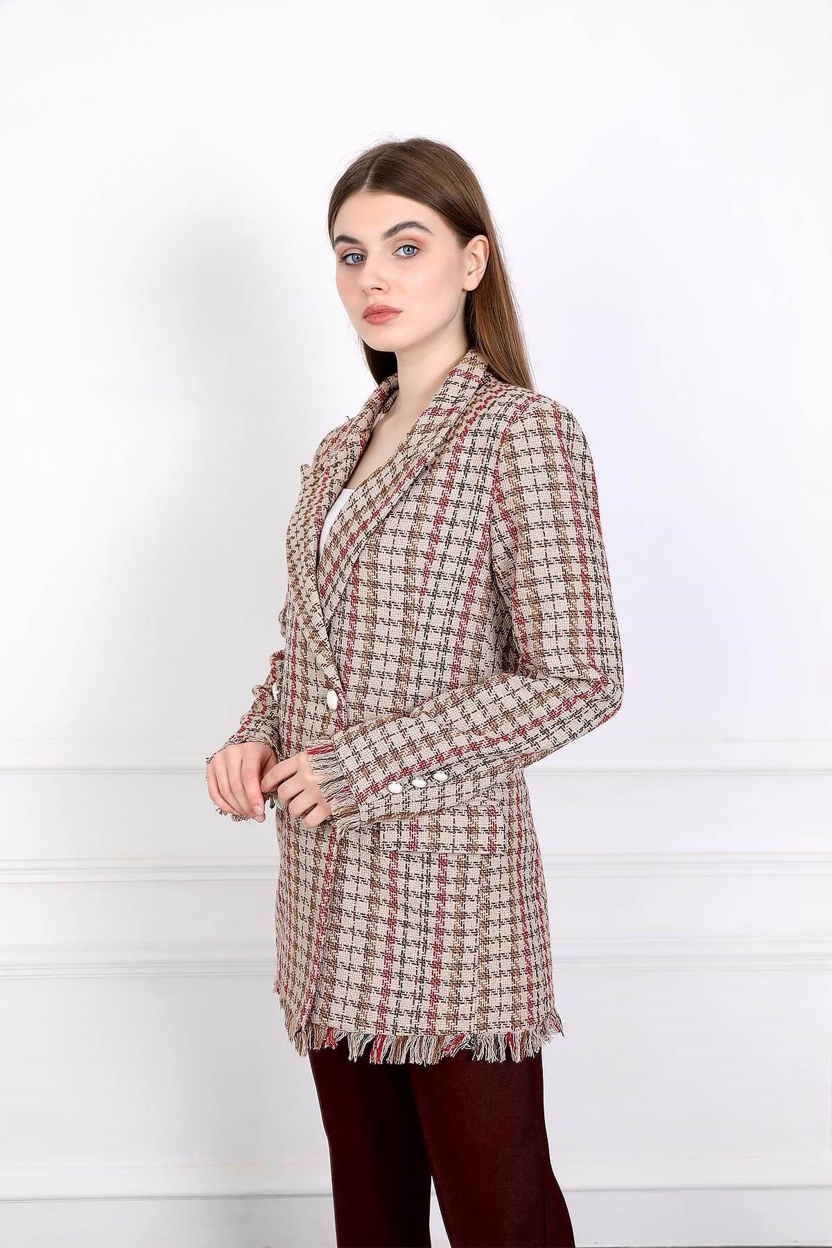 Tuvit Ceket - Bordo Krem Rengi ve diğer Dış Giyim modellerimiz için online alışveriş mağazamızı ziyaret edin. 