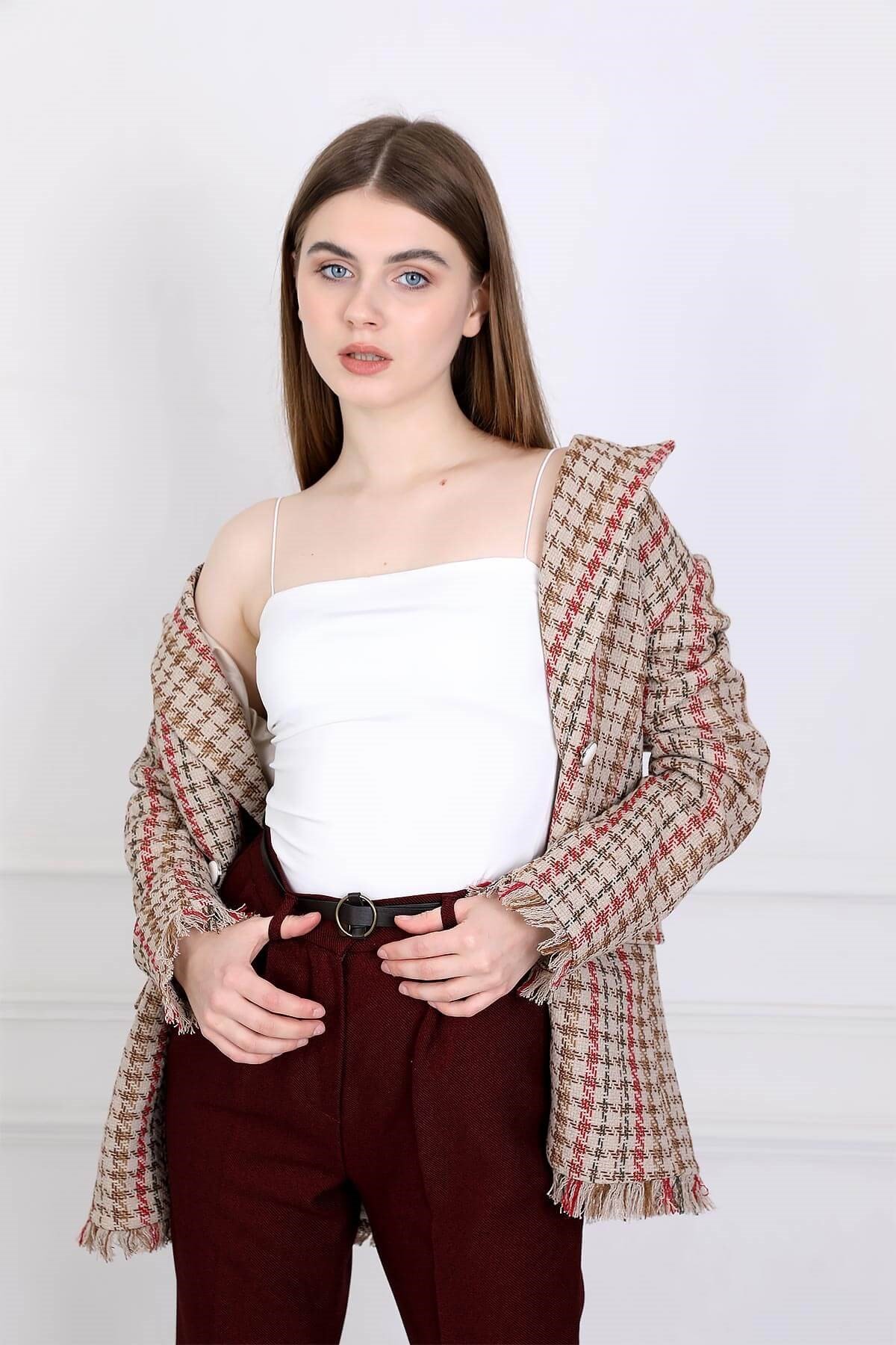 Tuvit Ceket - Bordo Krem Rengi ve diğer Dış Giyim modellerimiz için online alışveriş mağazamızı ziyaret edin. 