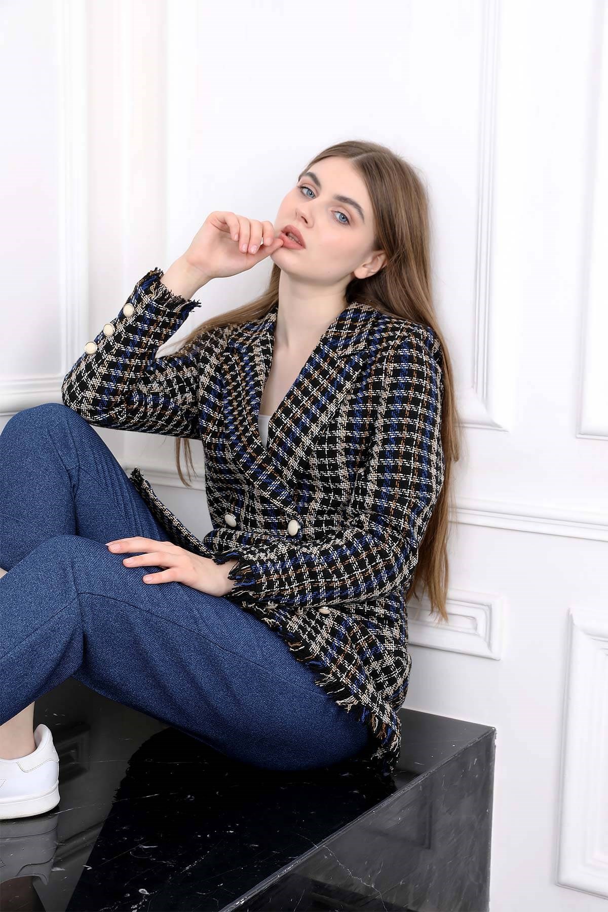 Tuvit Ceket - Siyah Lacivert  ve diğer Dış Giyim modellerimiz için online alışveriş mağazamızı ziyaret edin. 